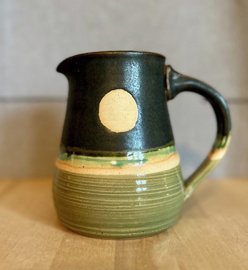 Full Moon Pitcher (P2) by Meg Farley | Woodwalk Gallery