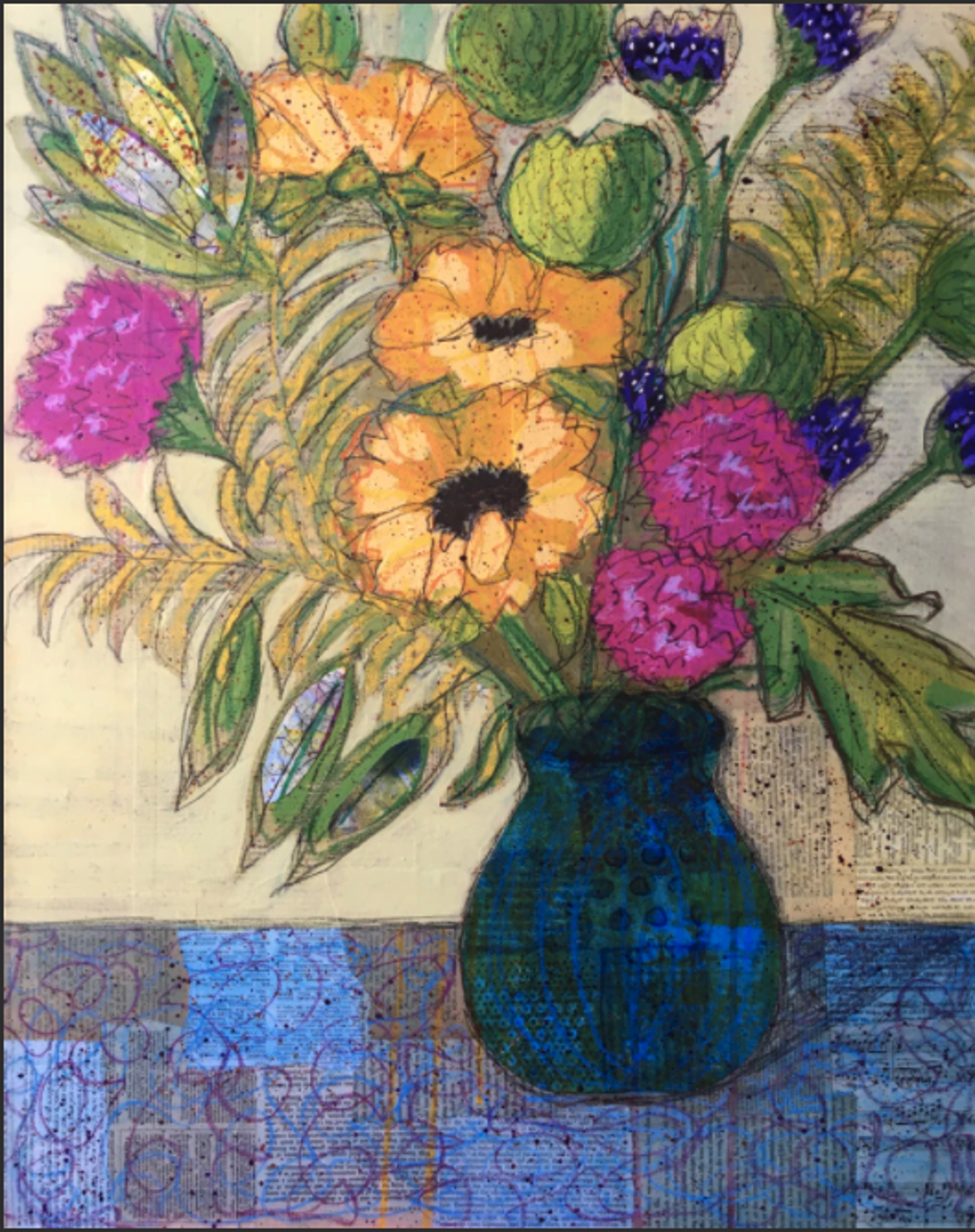 Sunnies Carnations by Nina Chatham