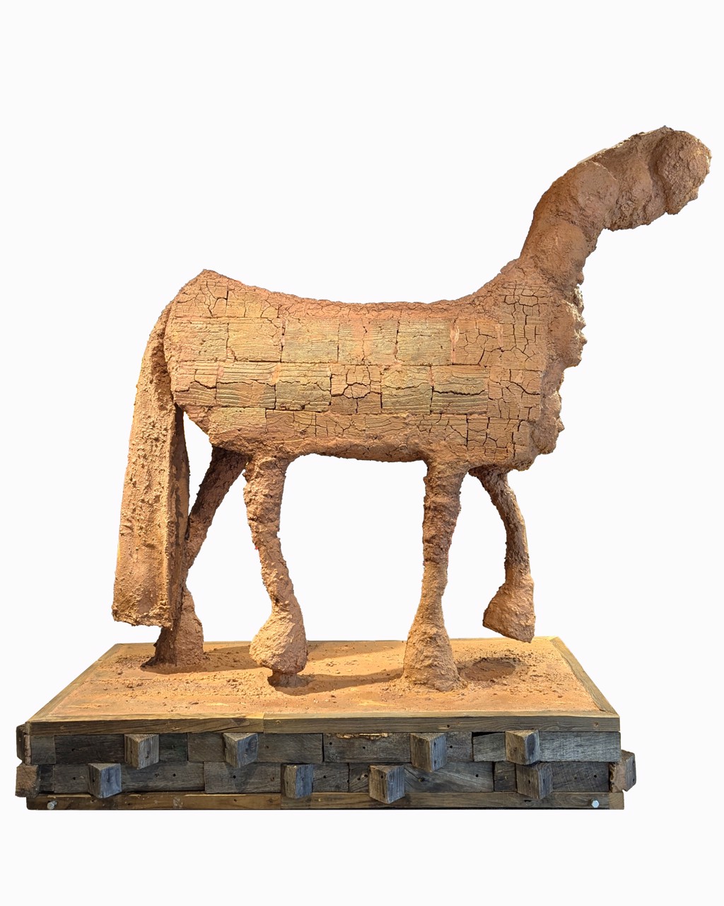 “Renacer” Contemporary Large Scale Mixed Media Surrealistic Horse Sculpture by Bernardo Infante