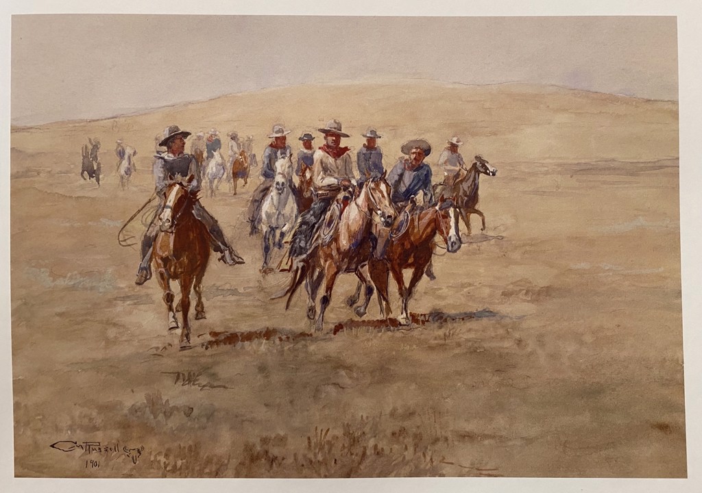 Scouting for New Range by Charles M. Russell [1864-1926]