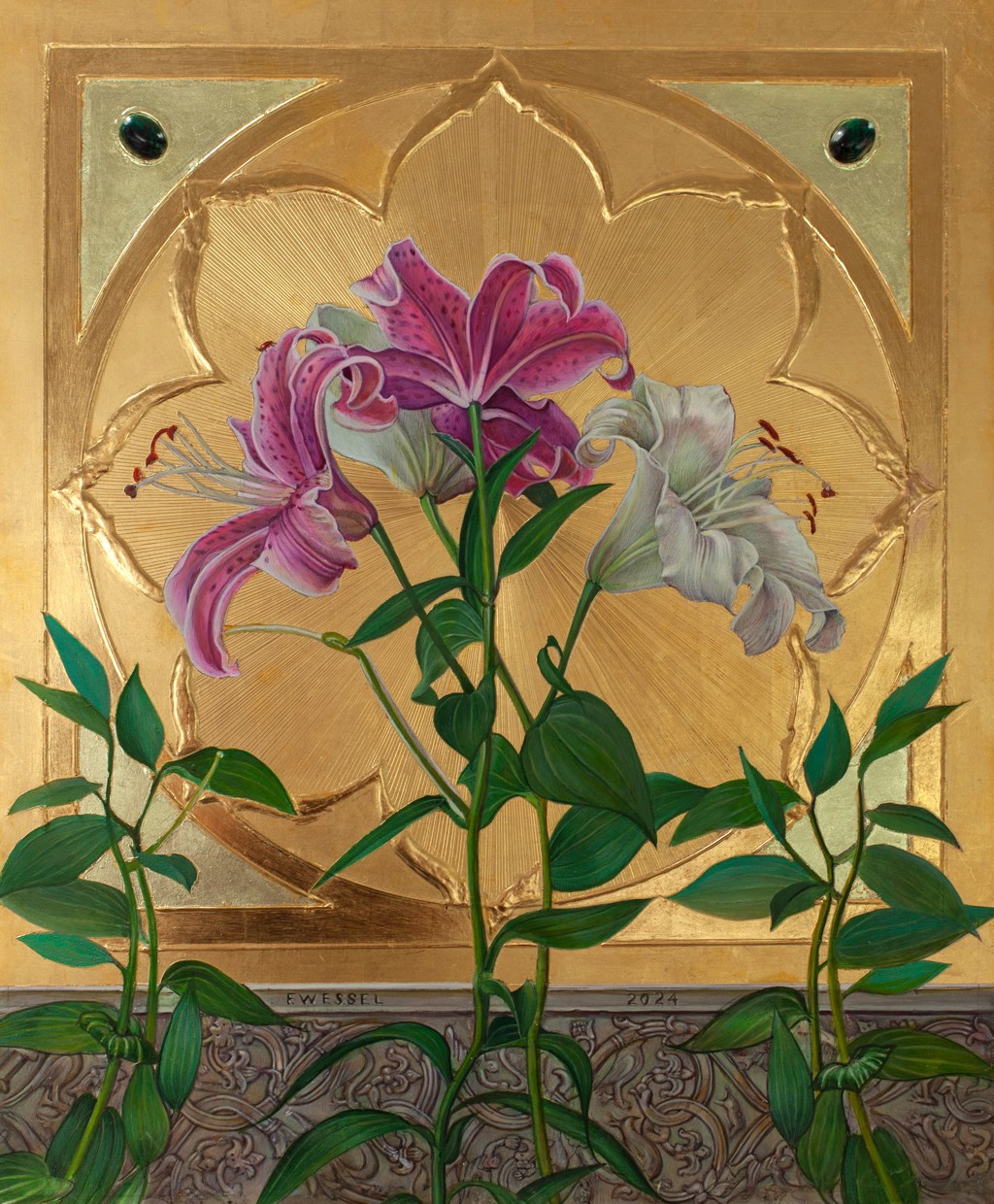 Four Lilies by Fred Wessel