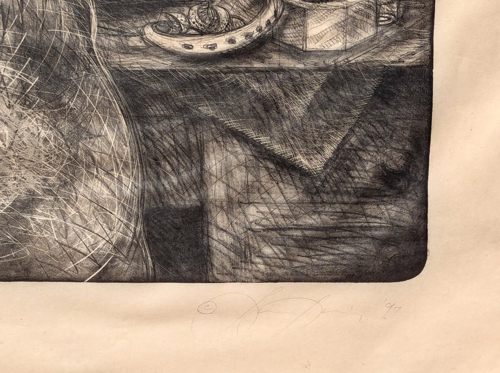 "Abuela" Modern Black and White Figurative Nude Lithograph Ed 5/100 by Luis Jimenez
