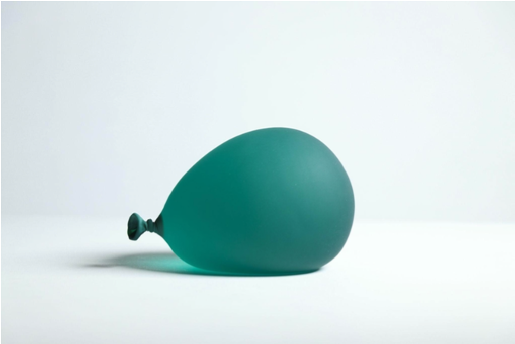 Glass Sculpted Water Balloon - Forest Green by Dylan Martinez