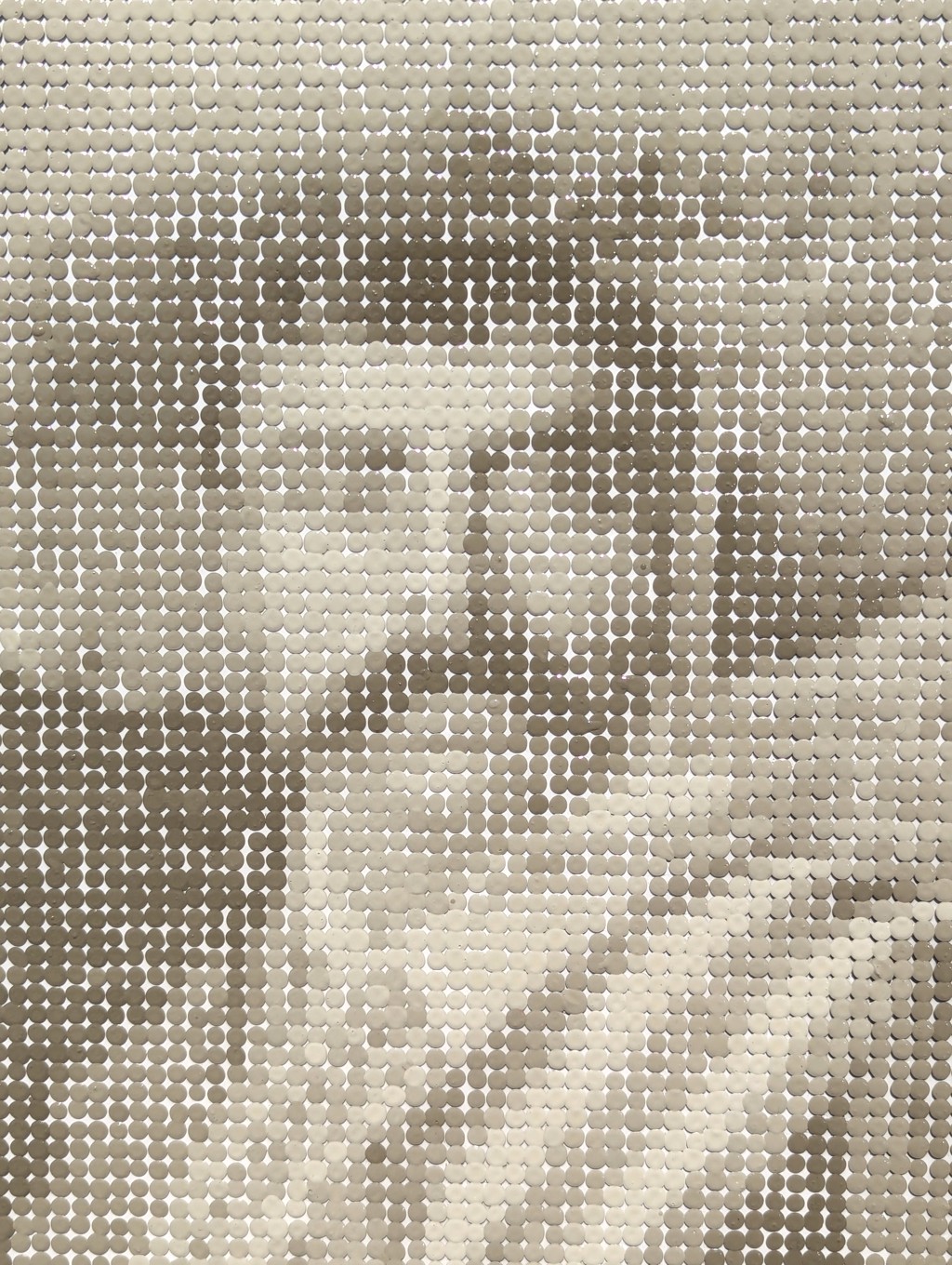 "Viva Zapata" Contemporary Black & Tan Mexican Revolutionary Pixelated Portrait by Francisco Vital
