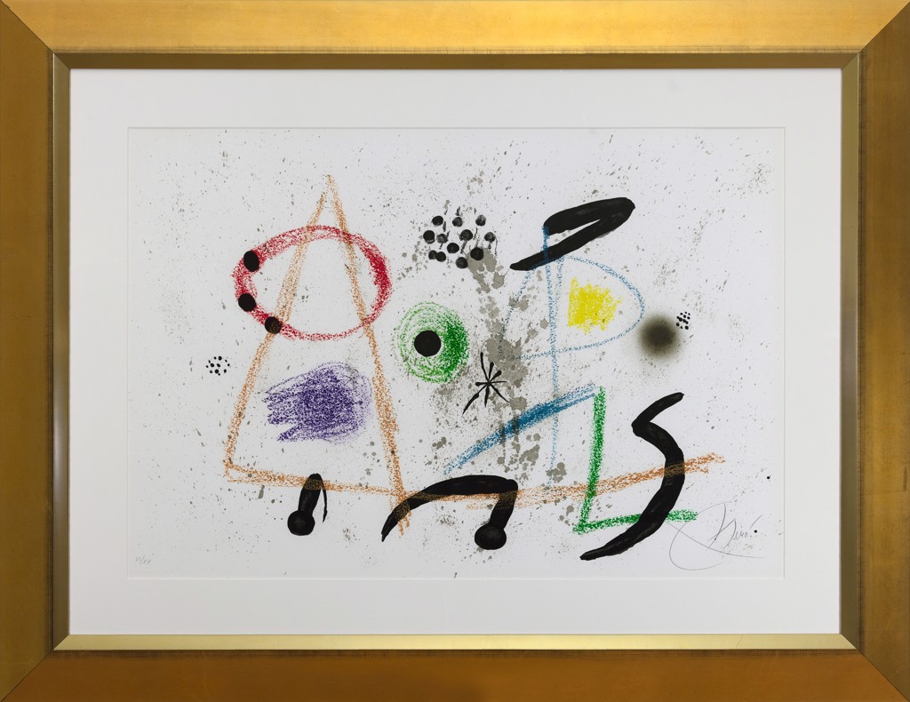 Joan Miro、PEINTURE OVALE、画集画、新品額装付 Maravillas con variaciones acrósticas en el jardín de Miró by Joan