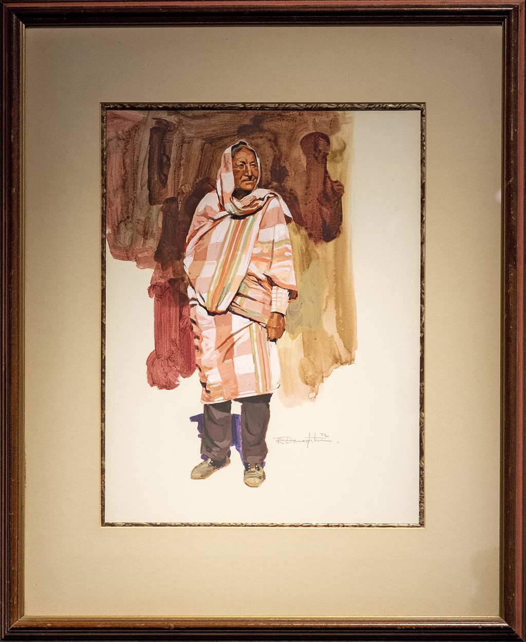 Robed Pueblo Man by Robert Daughters (1929-2013)