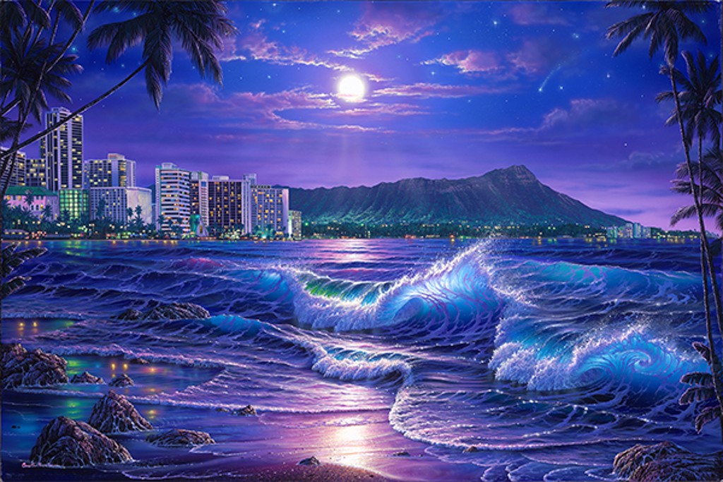 Waikiki Romance by Christian Lassen | Island Art Galleries