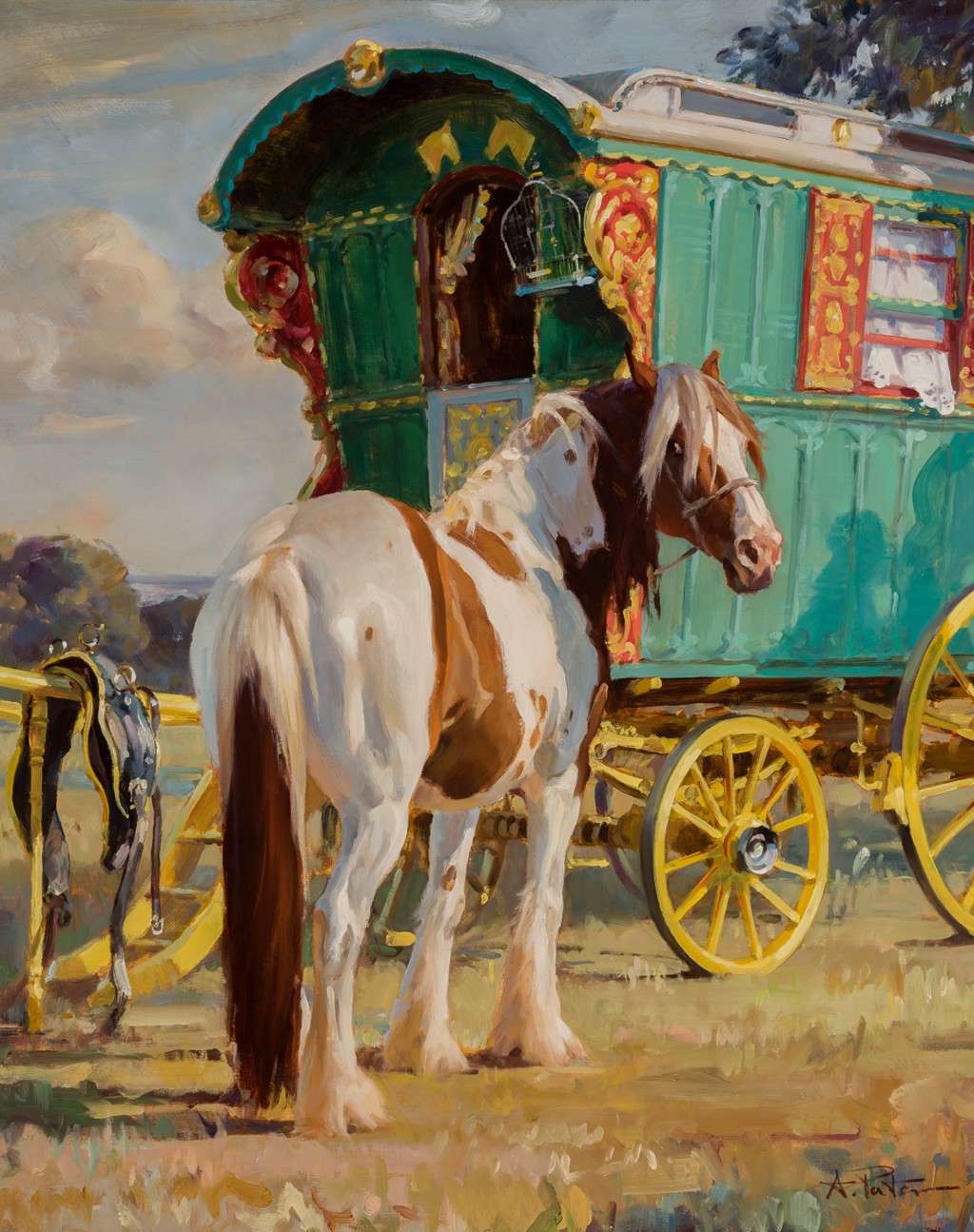 リリパットレーンGYPSY ENCAMPMENT APPLEBY FAIR Caravan to Appleby Fair by Andre Pater | Cross Gate Gallery