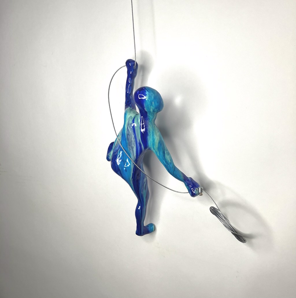 Male Climber 29-BS ~ Position 29 in Color Blue Swirl by Ancizar Marin