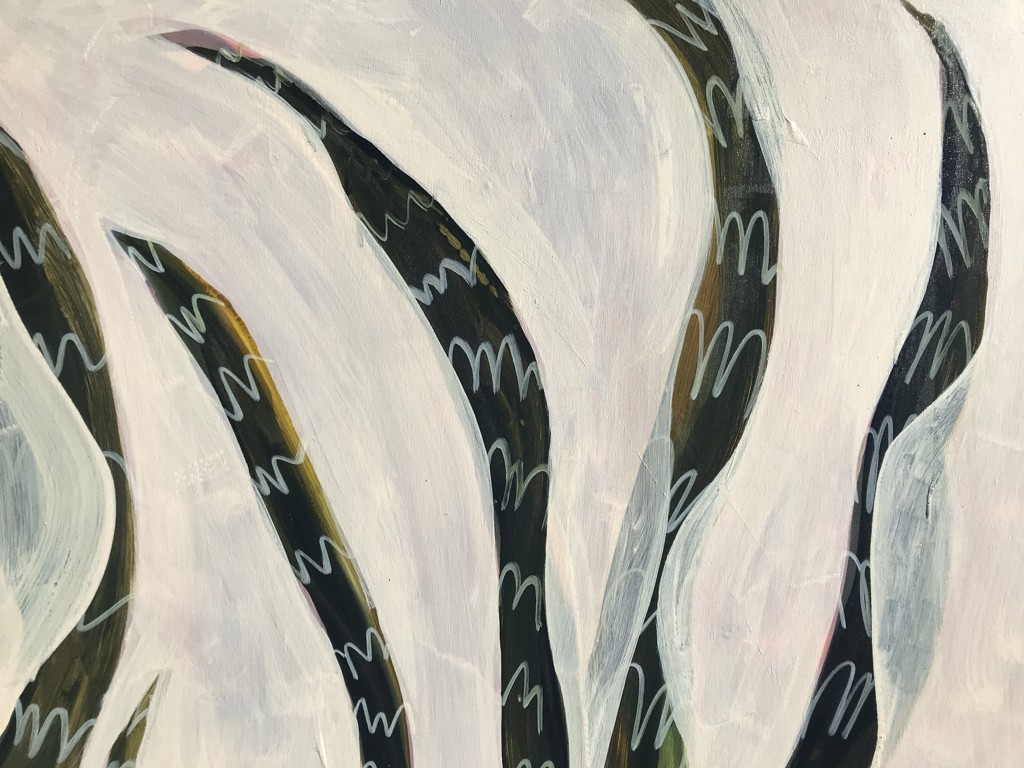 Potted Snake Plants on White Table by Rachael Van Dyke