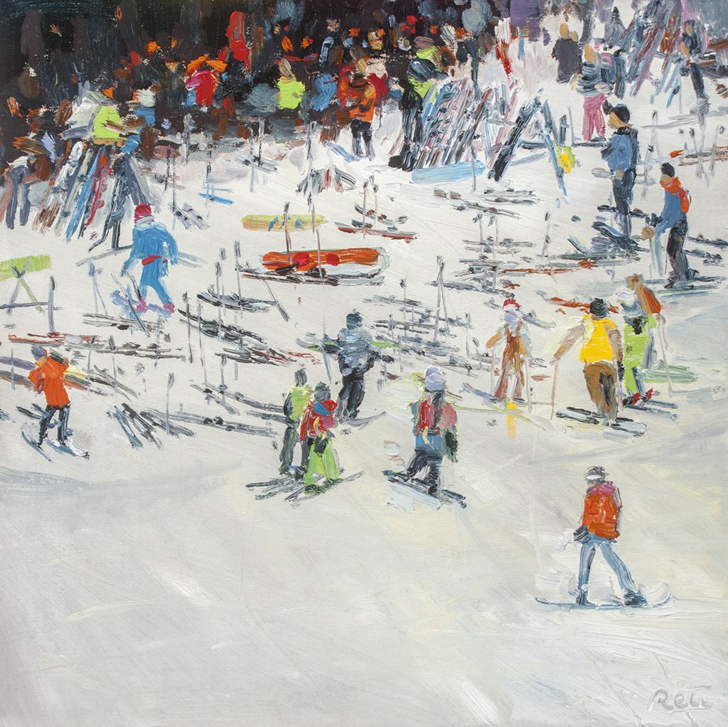 Skier Confetti by Nicholas Reti