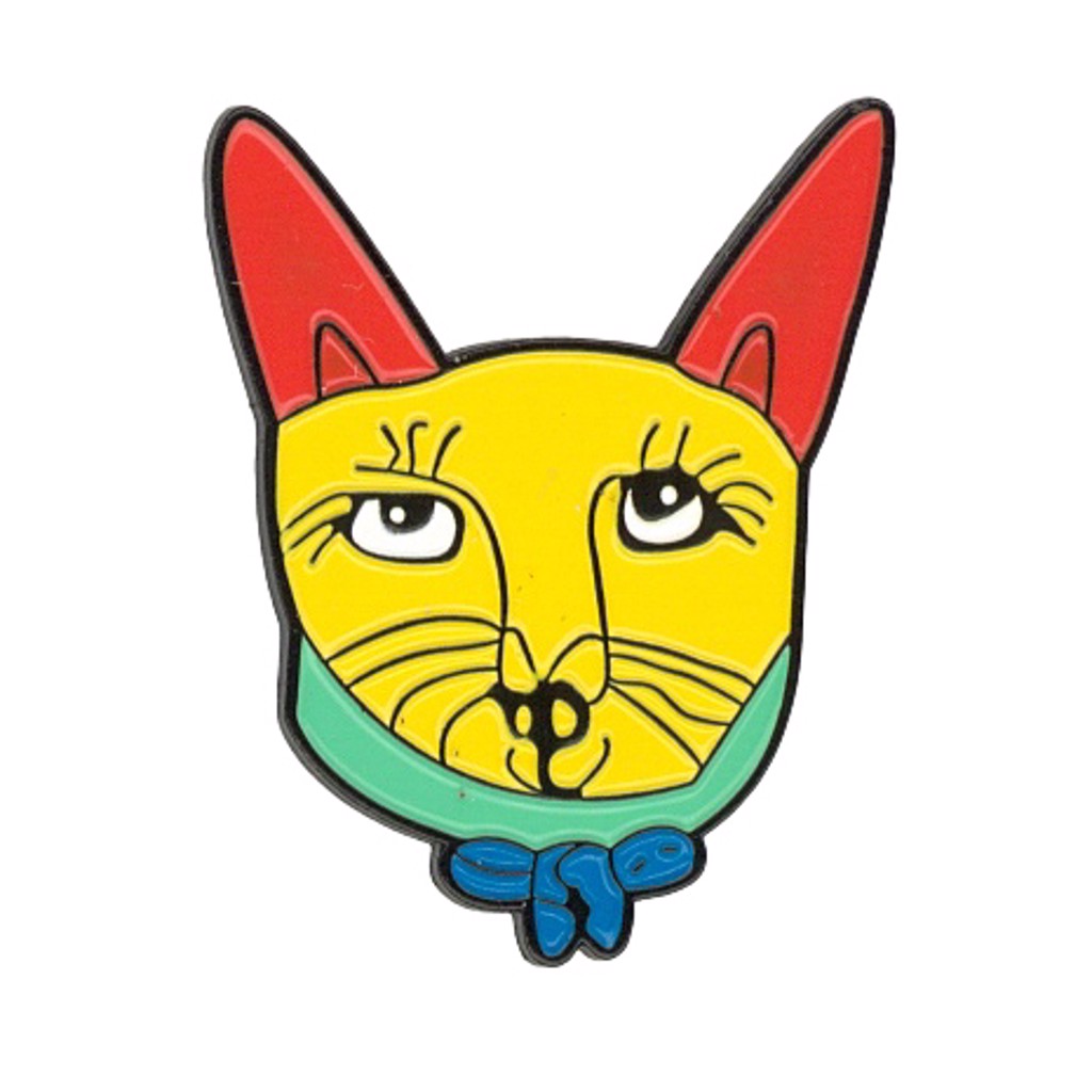 Pin Cat Rtist Enamel Pin - Cat (artwork by Imani Turner) by Art Enables Merchandise ...