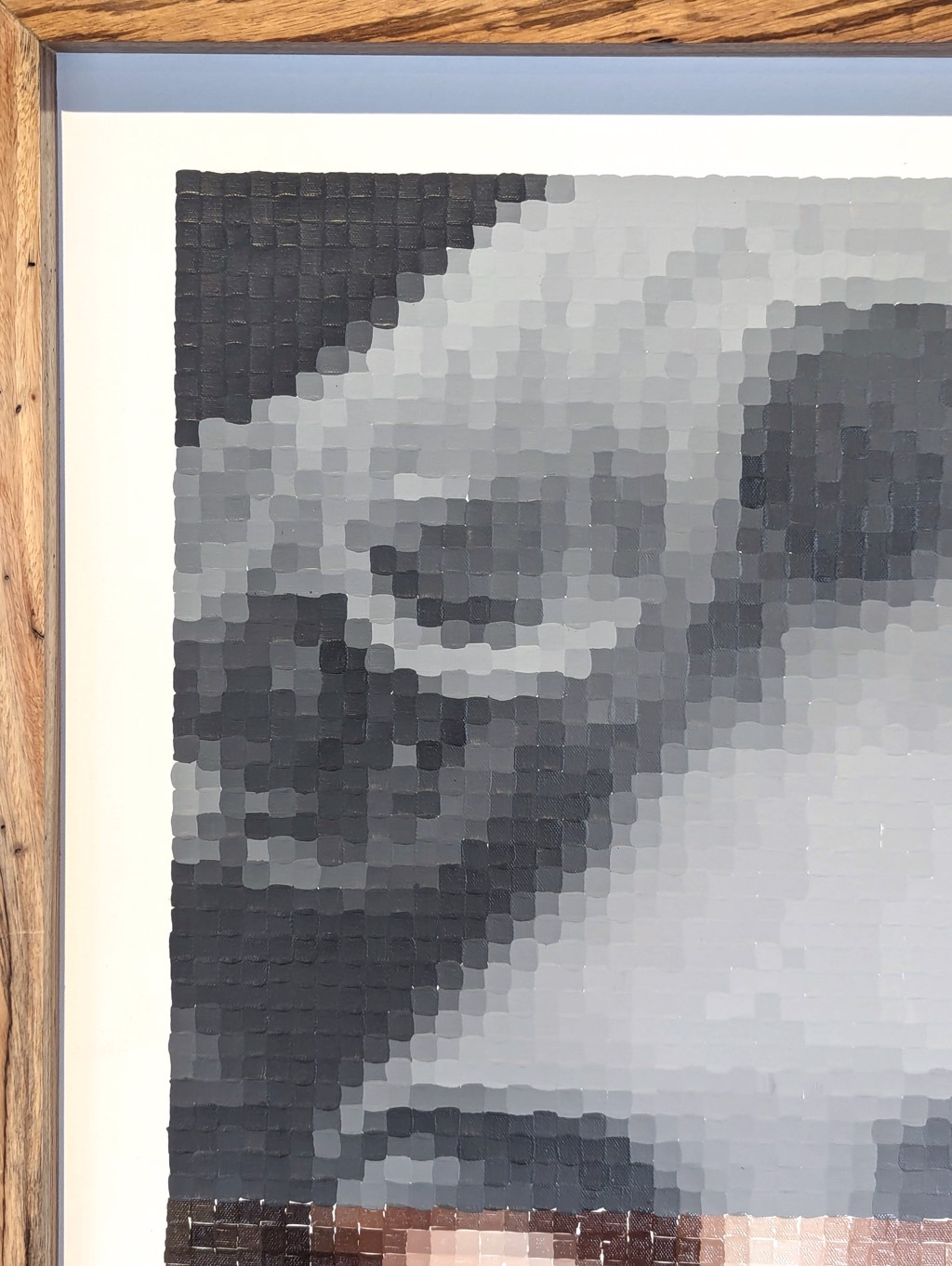 "Marilyn Monroe Smile" Contemporary Pop Art Inspired Pixelated Portrait Painting by Francisco Vital