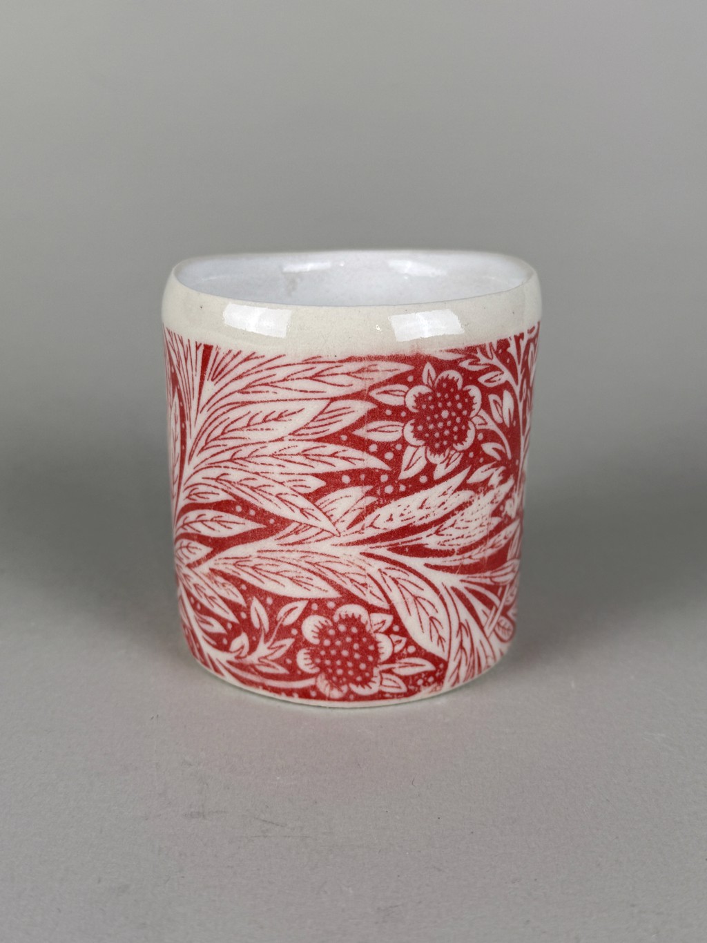 Red floral cup by James Garnett