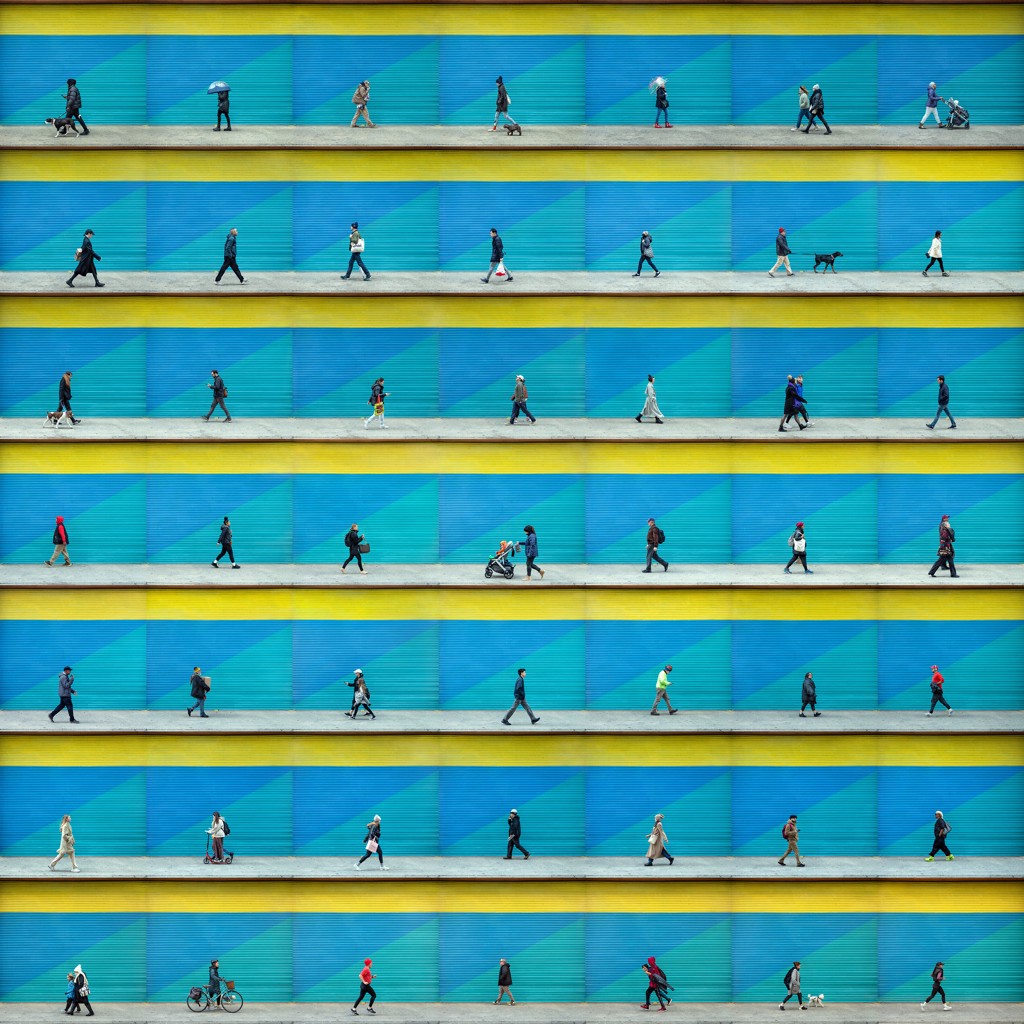 Time Lapse. Hudson Square II Blue by Xan Padron