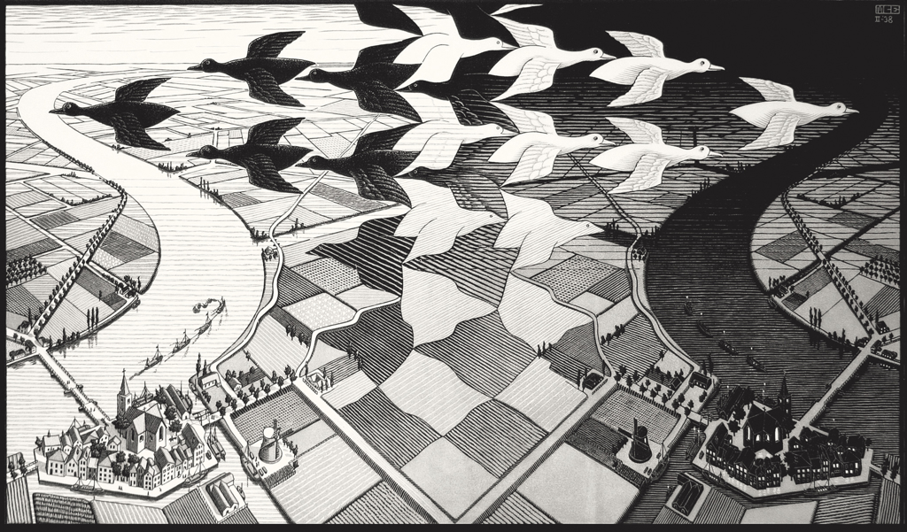 Day and Night by M.C. Escher | Skot Foreman Gallery