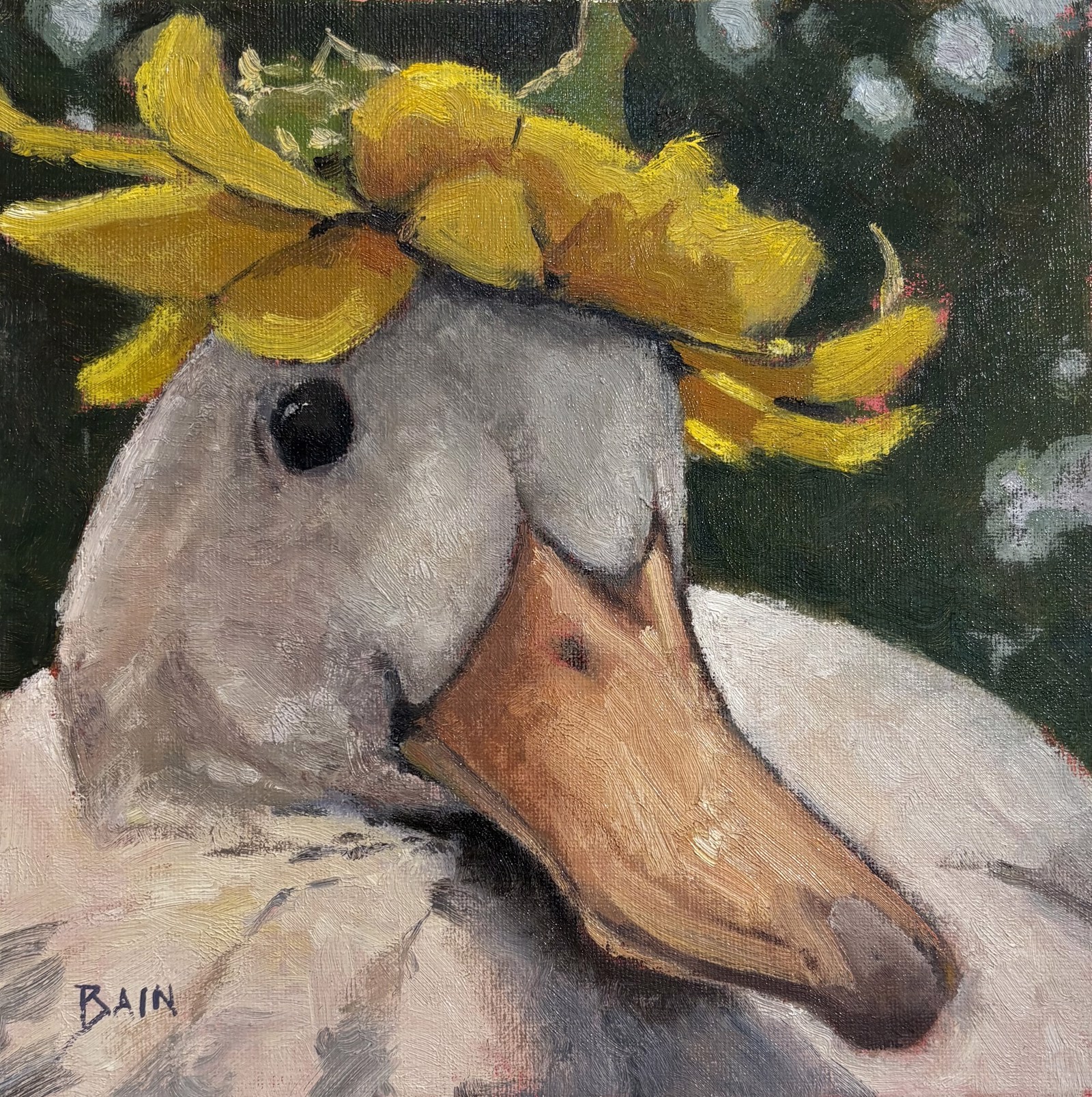 Duck, original artwork by Peter Bain