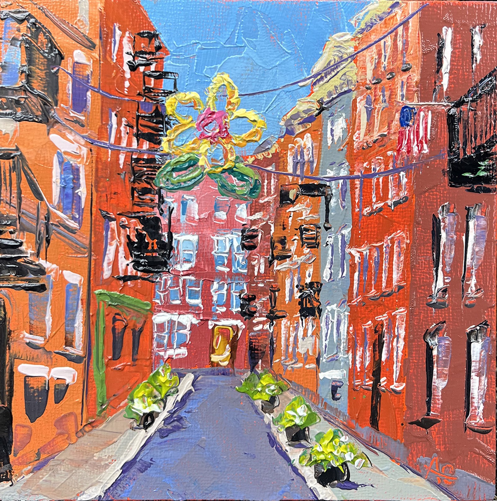 North End Boston, original artwork by Ann Gorbett