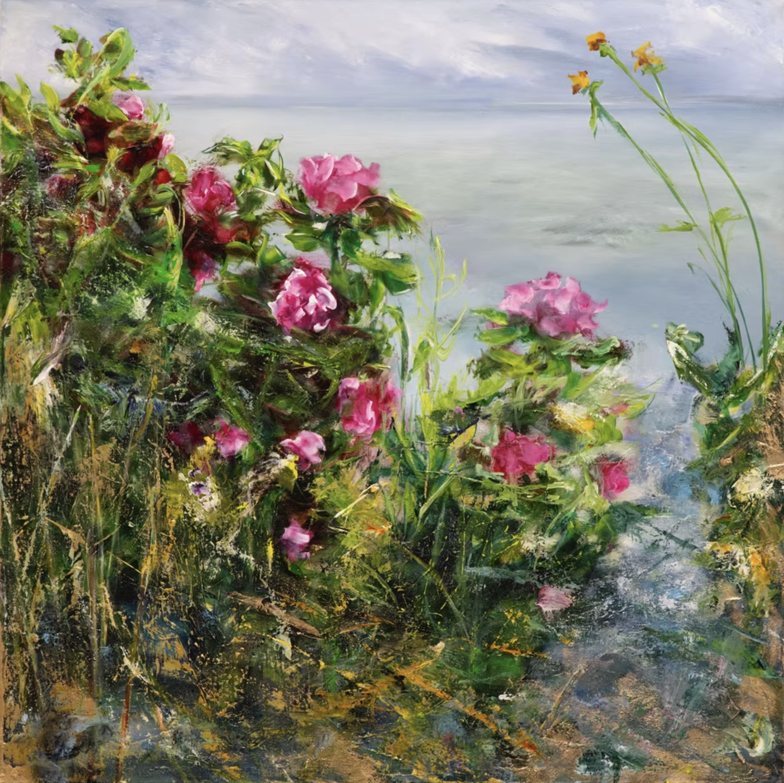 Rising Rugosas, original artwork by Joanne Tarlin