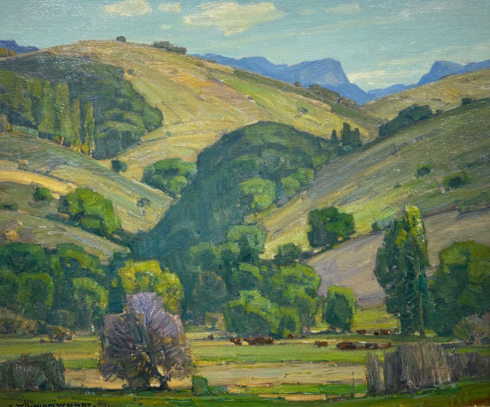 A Peaceful Herd by William Wendt