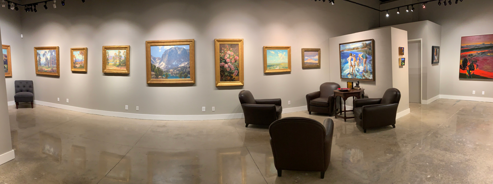 Steven Stern Fine Arts gallery with California Impressionist paintings