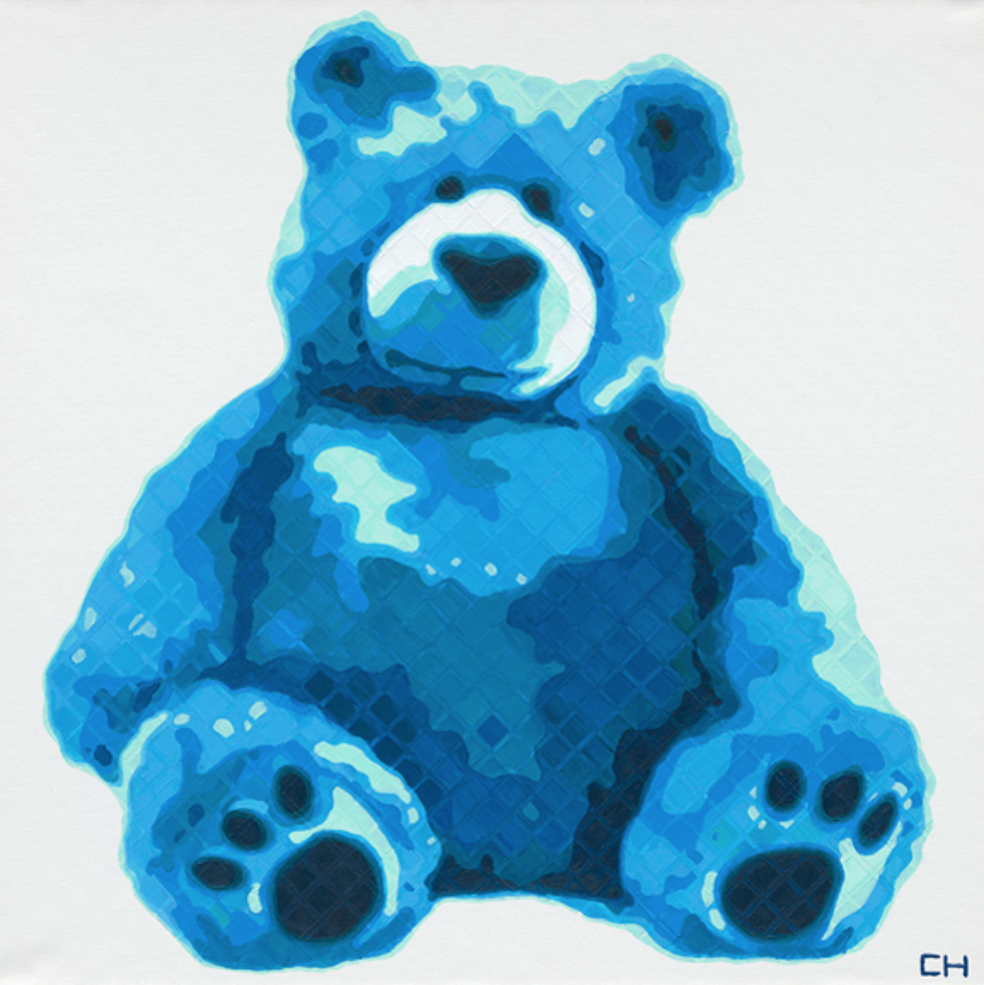 Teddy Bear in Blue by Charlie Hanavich