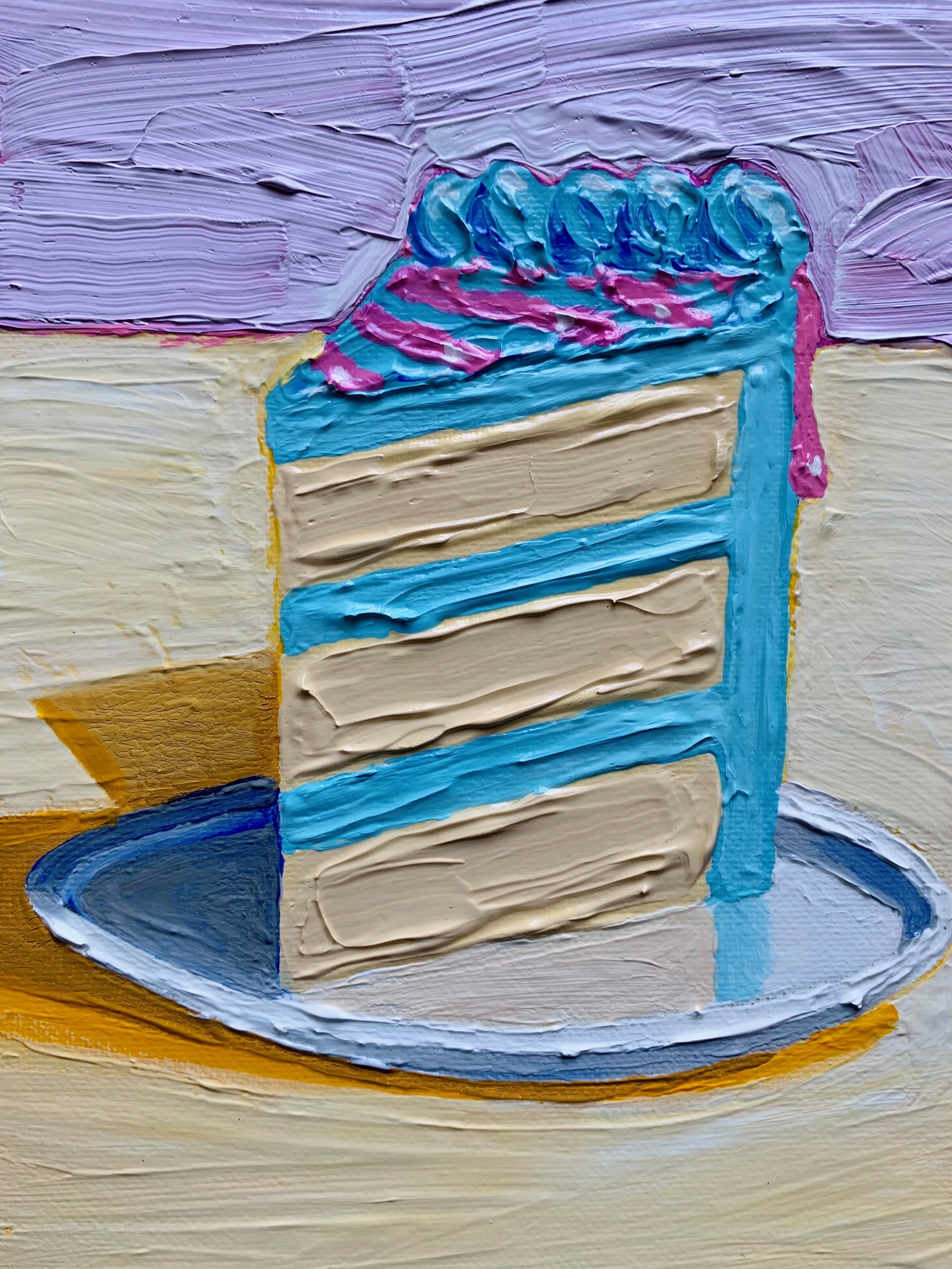 Vanilla Cake With Blue Icing by Craig Ford