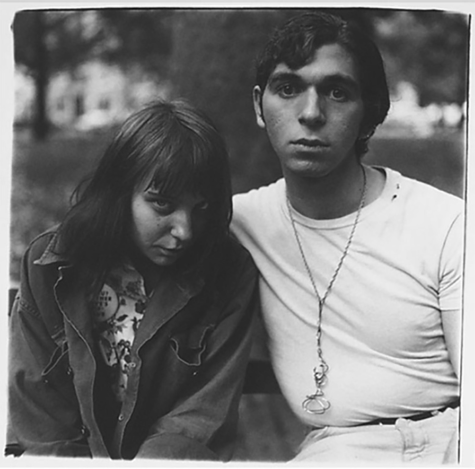 Girl and Boy in Wash Sq Park NYC by Diane Arbus