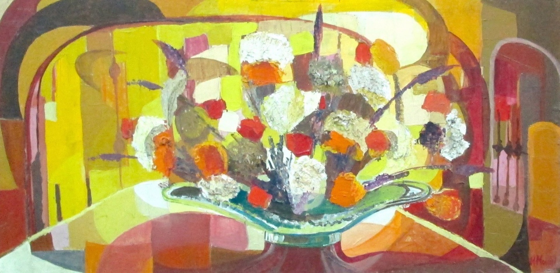 Vase of Flowers #J409 by Michele Manuel (1935-2022)