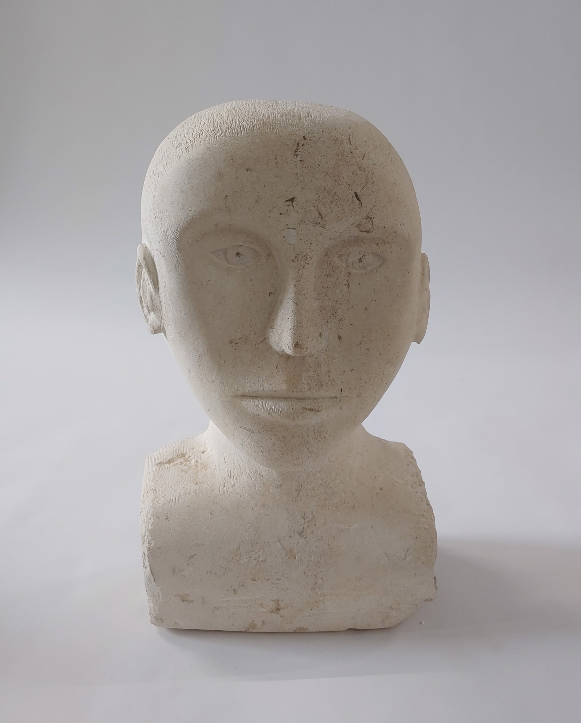Stone Bust - Stone Sculpture by David Amdur