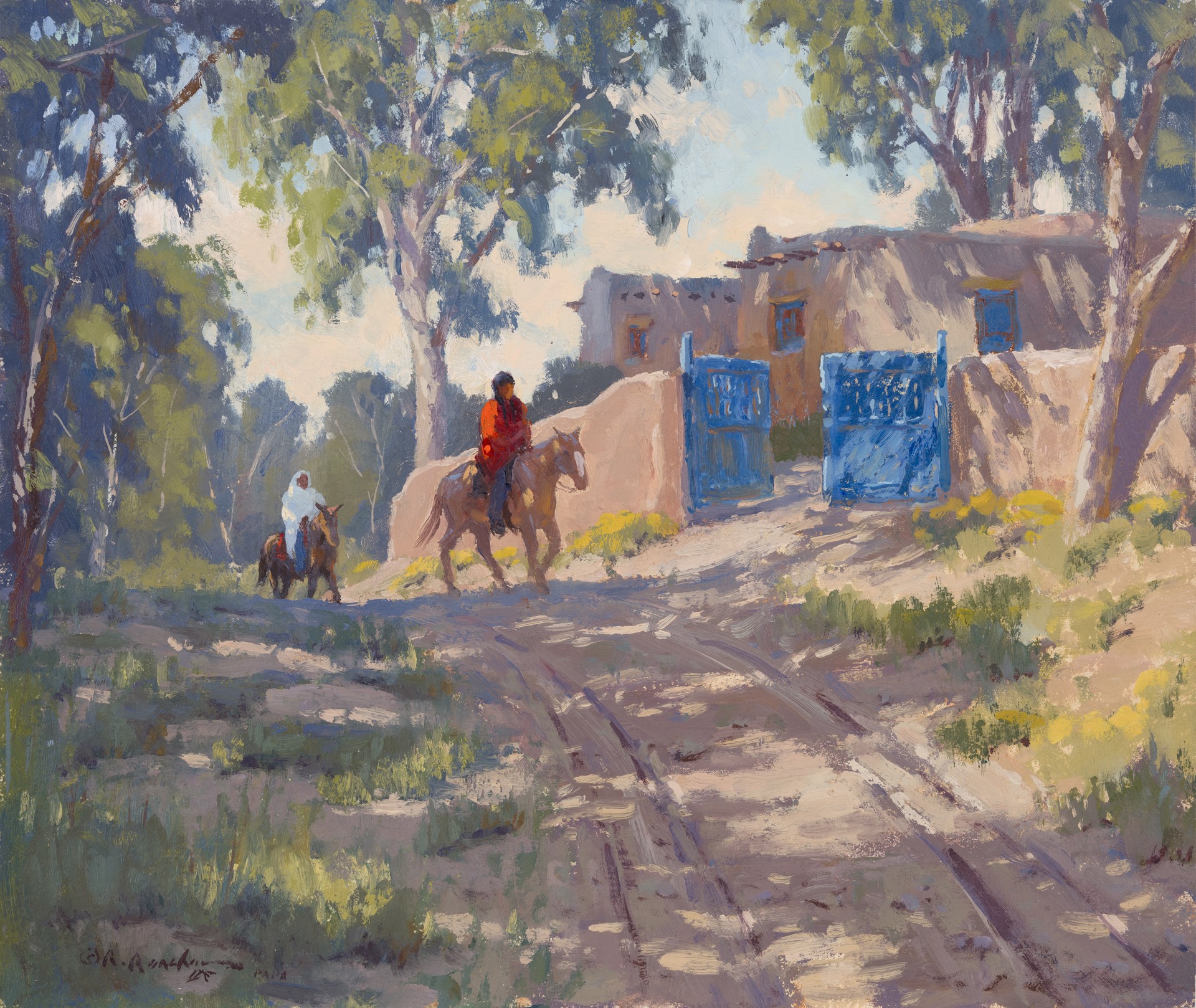 Taos Riders on Comanche Lane by Ron Rencher
