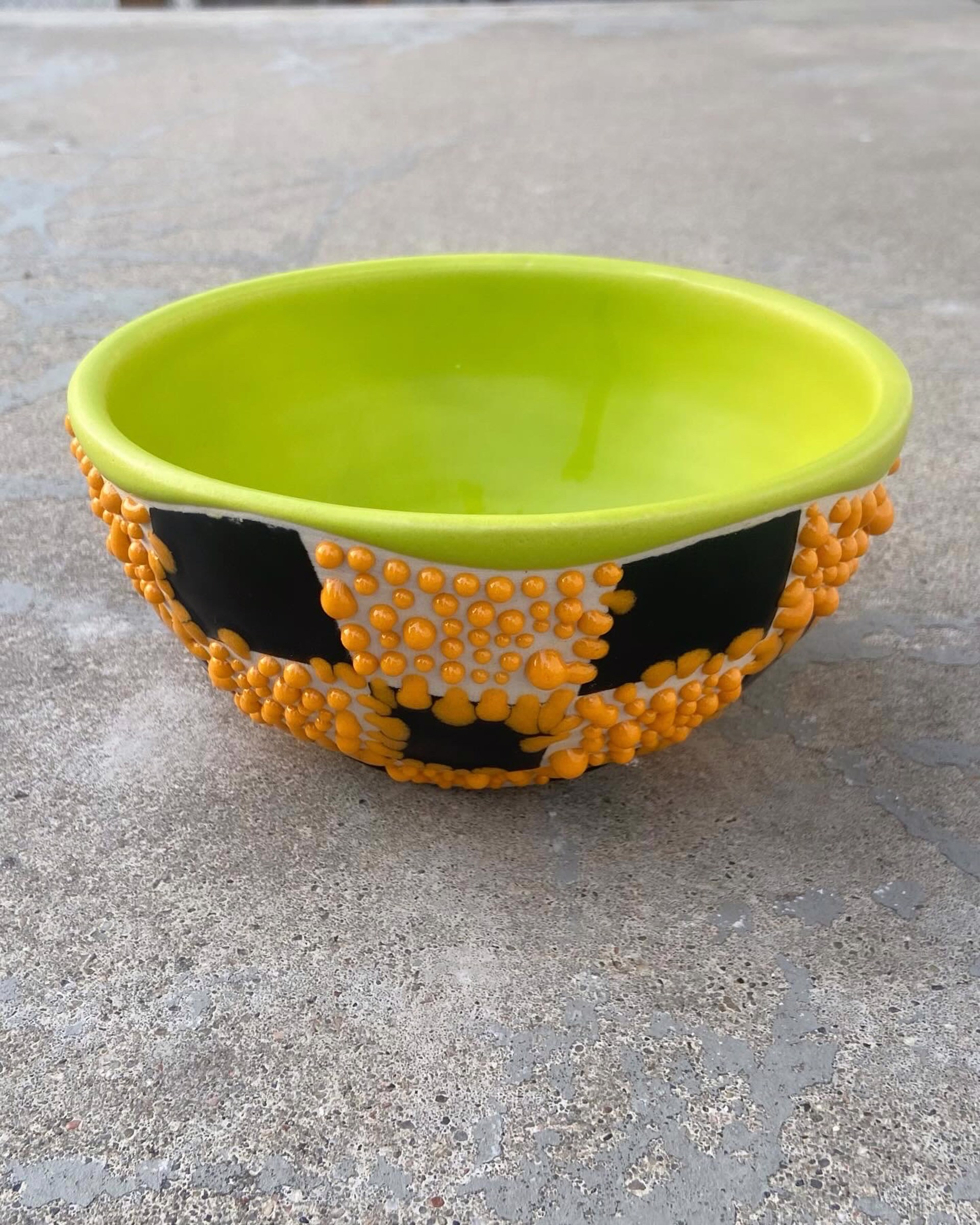 Checkered Gloopy Bowl 02 by Cassie Sullivan