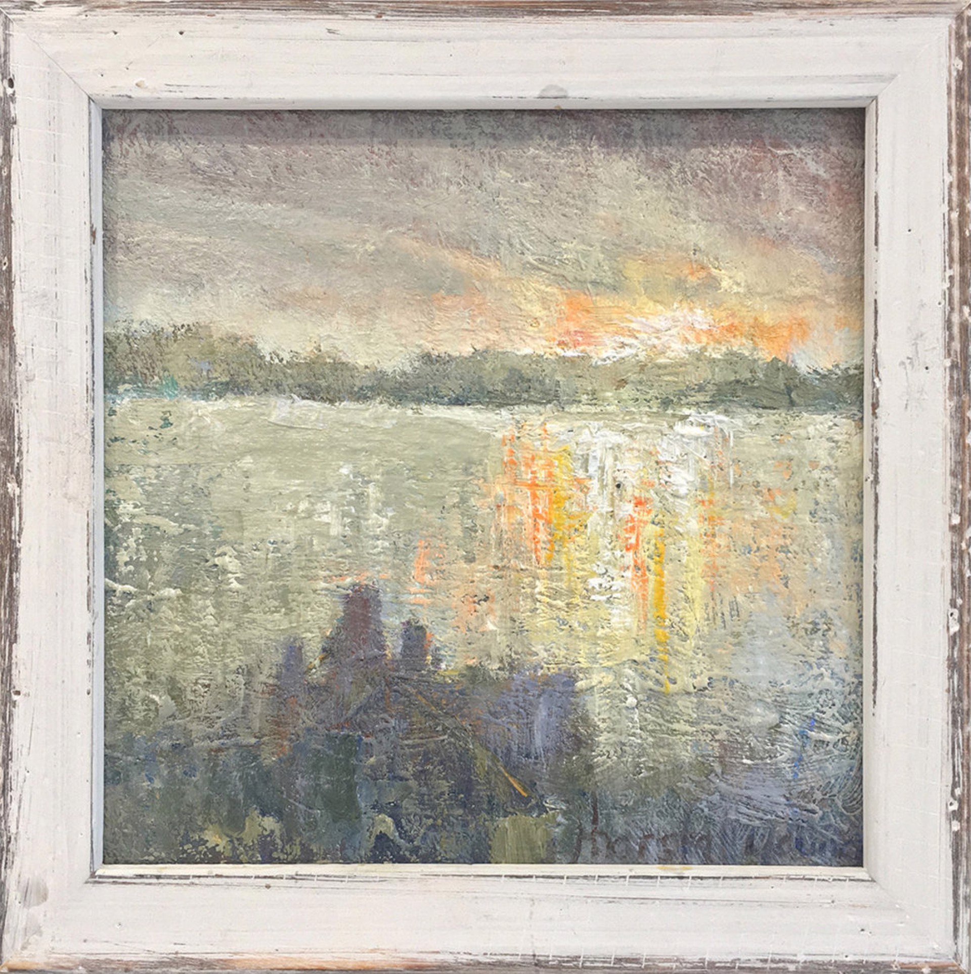 Fishing at Sunrise (L441) by Joan Horsfall Young