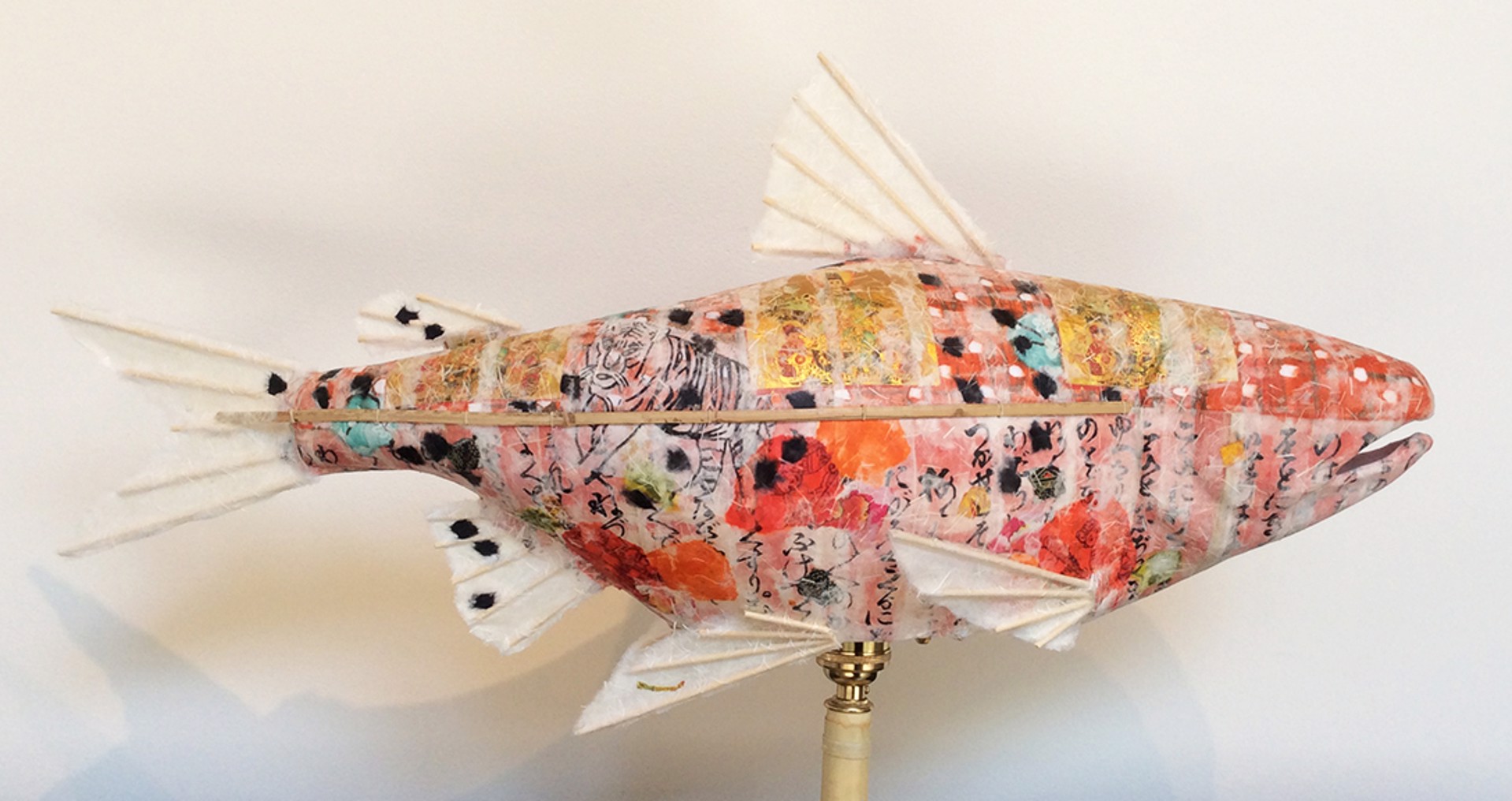 Lively Red on Red Salmon by Elaine Hanowell