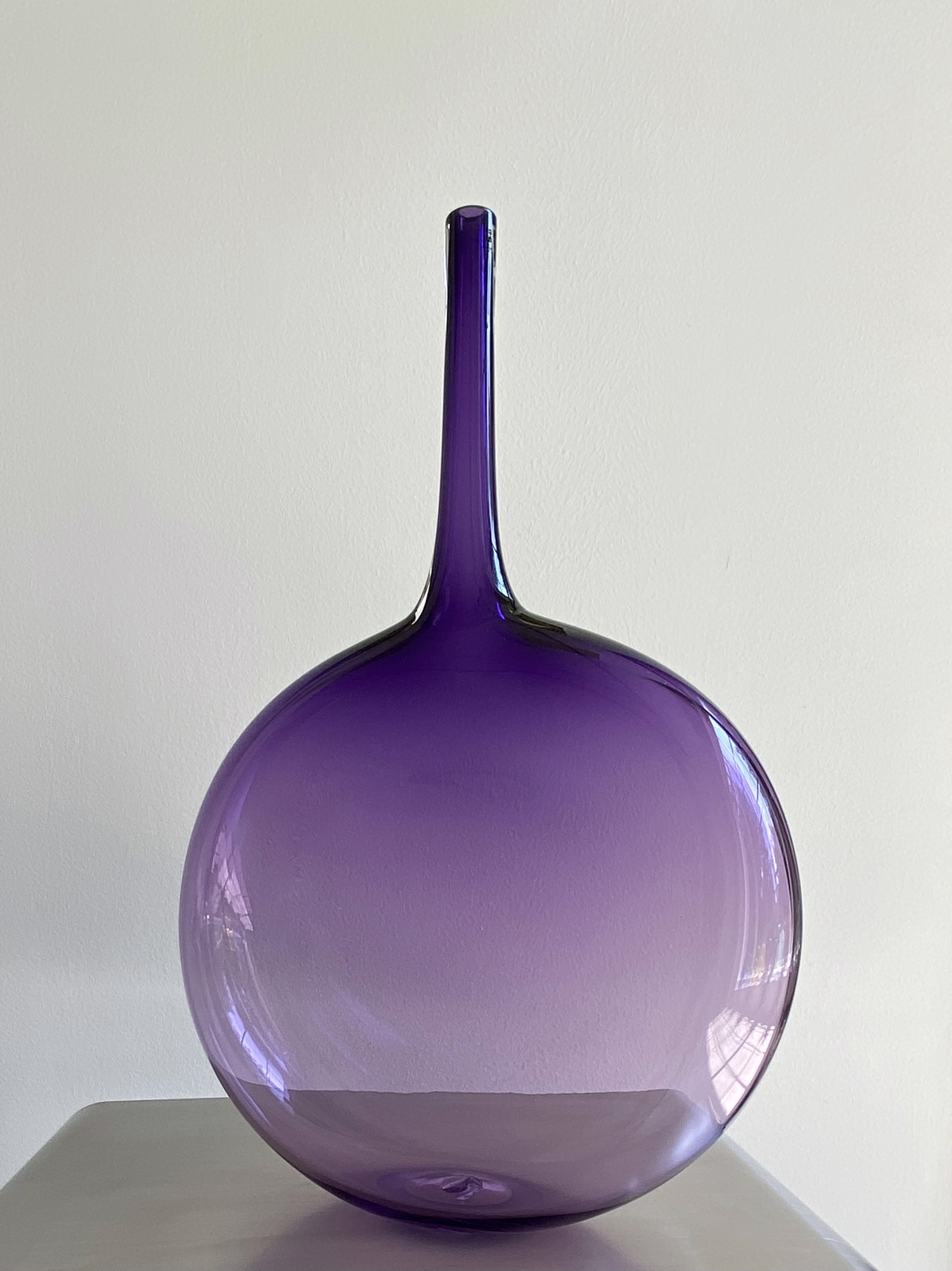 Purple Large Lecca Lecca Flat Bottle by John Geci