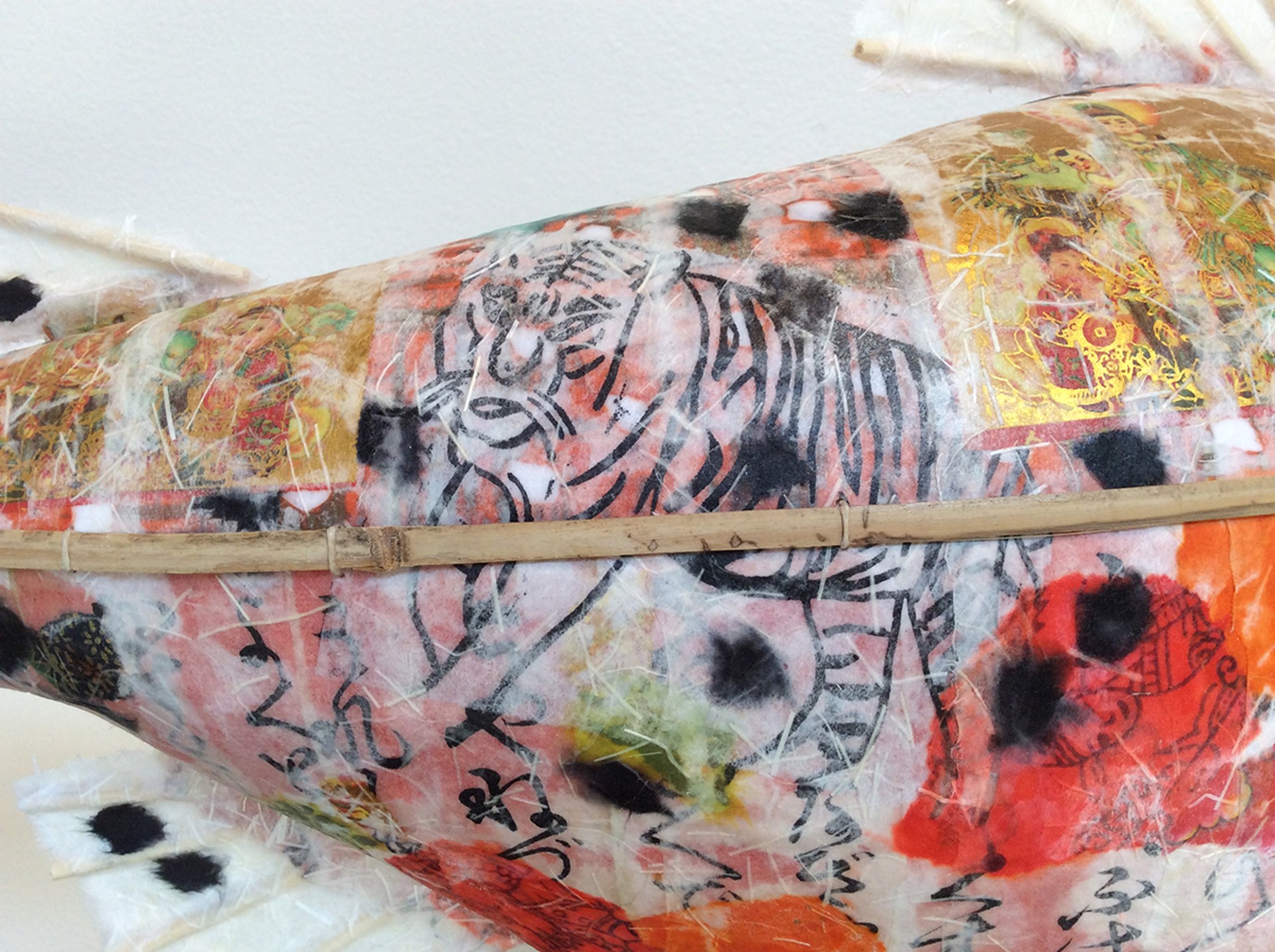 Lively Red on Red Salmon by Elaine Hanowell