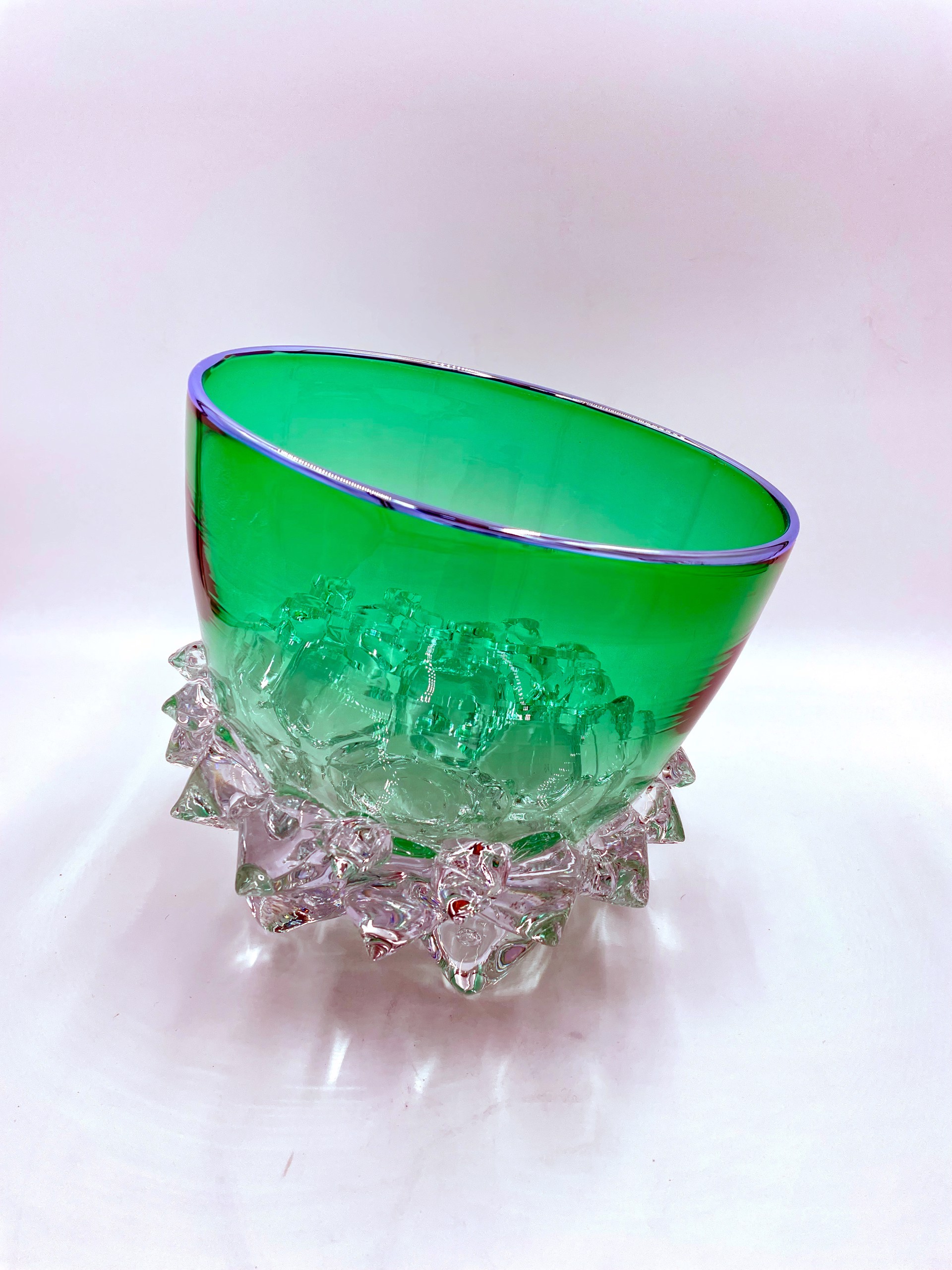 Thorn Vessel Emerald Green 9" by Andrew Madvin