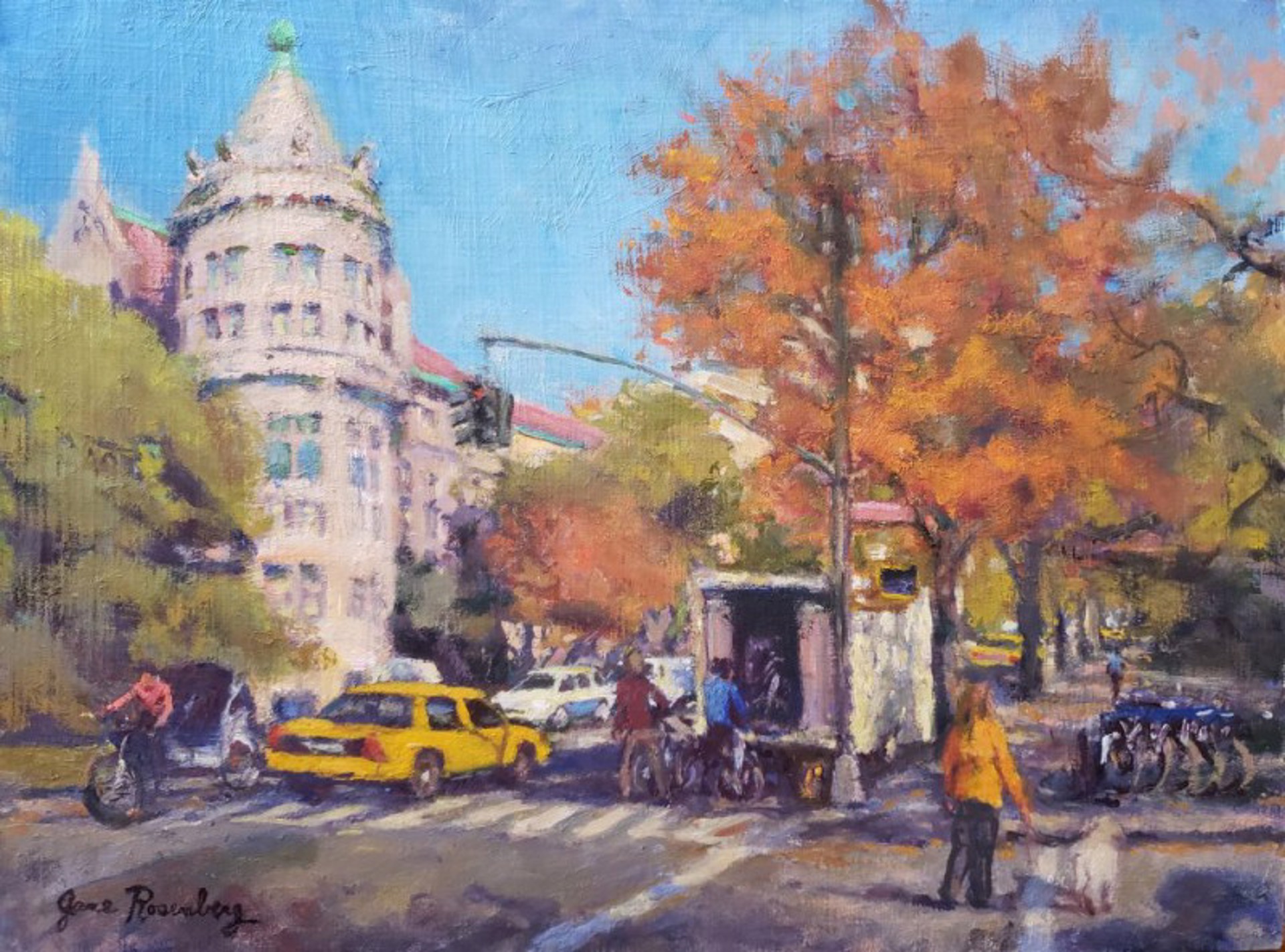 Central Park West at West 77th St., Autumn by Jane Rosenberg