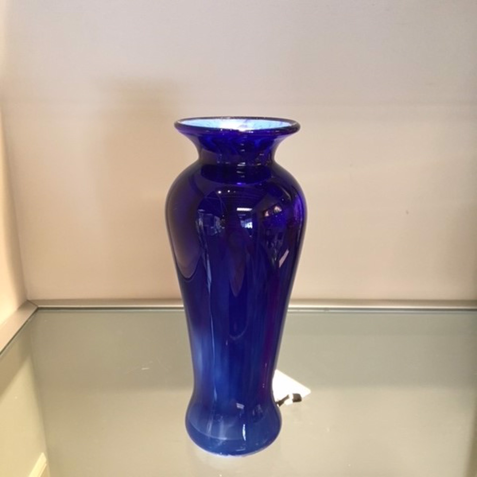 Midnight Blue Vase by AlBo Glass