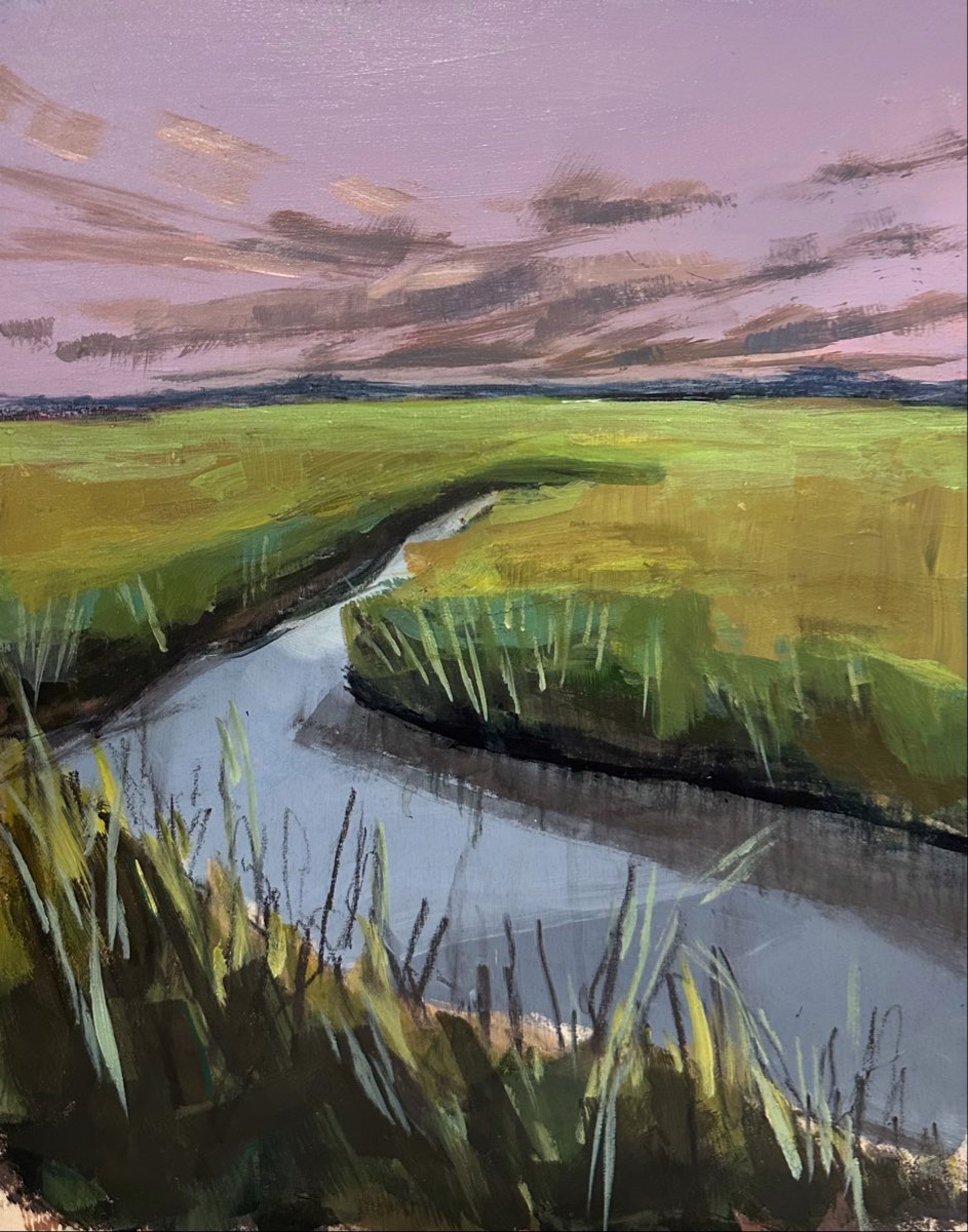 Marsh Study #19 by Maggie Stickney