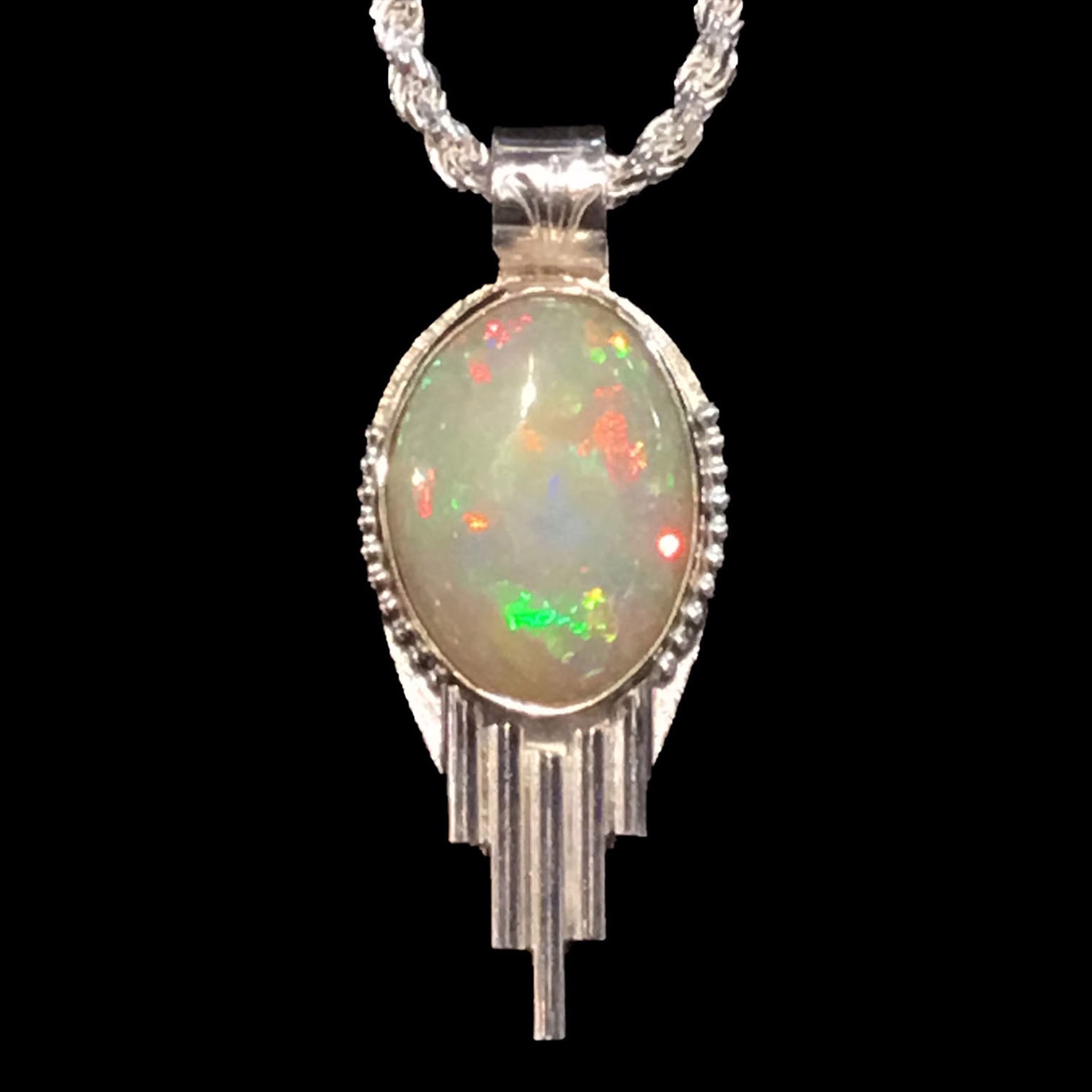 Large Ethiopian Opal Necklace by Michael Redhawk