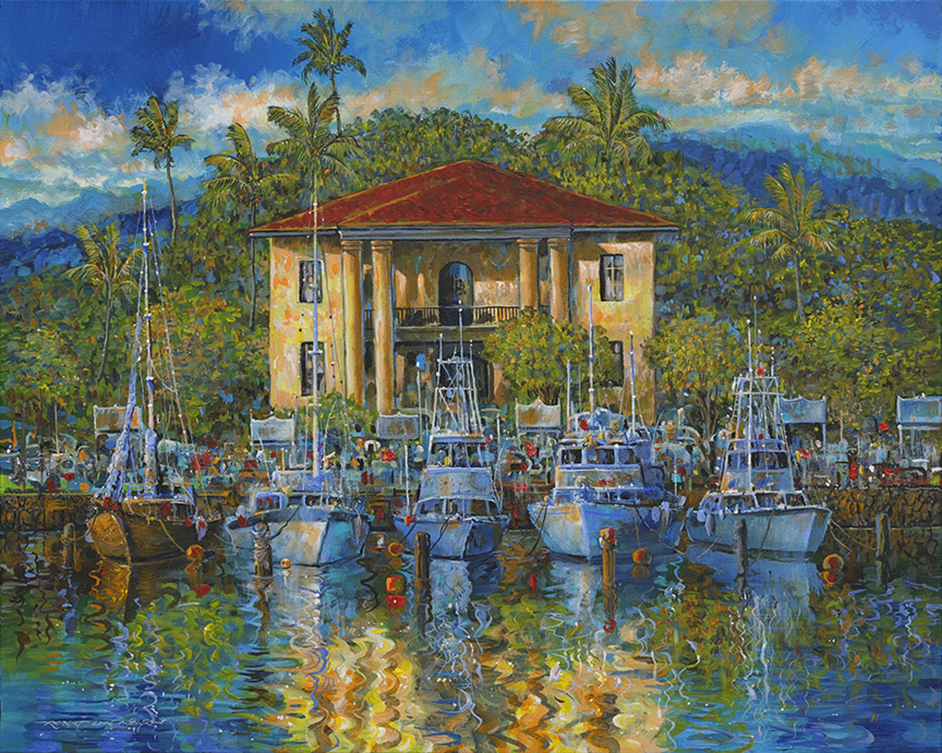 Lahaina Courthouse Reflection by Robert Lyn Nelson