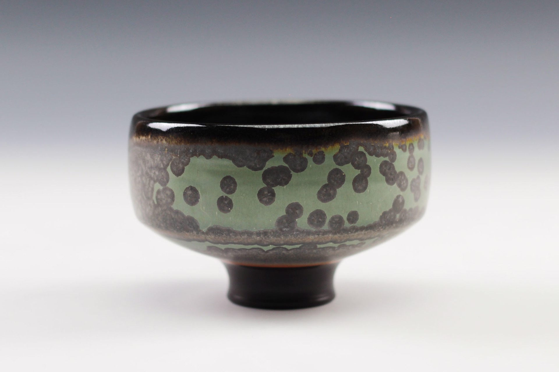 Green Crystal Tea Bowl by Charlie Olson