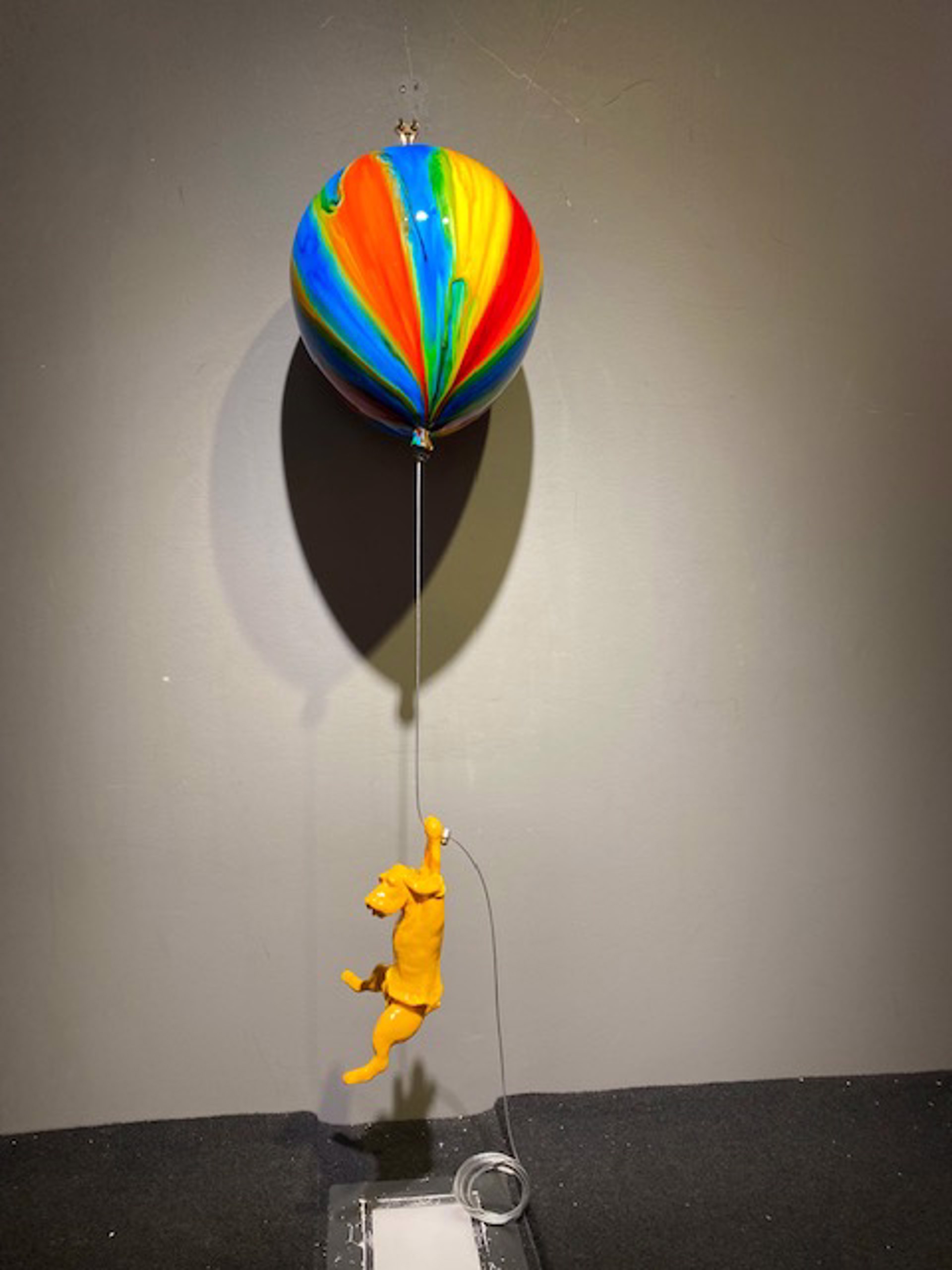 Balloon With Dog (Rainbow/Yellow) by Ancizar Marin