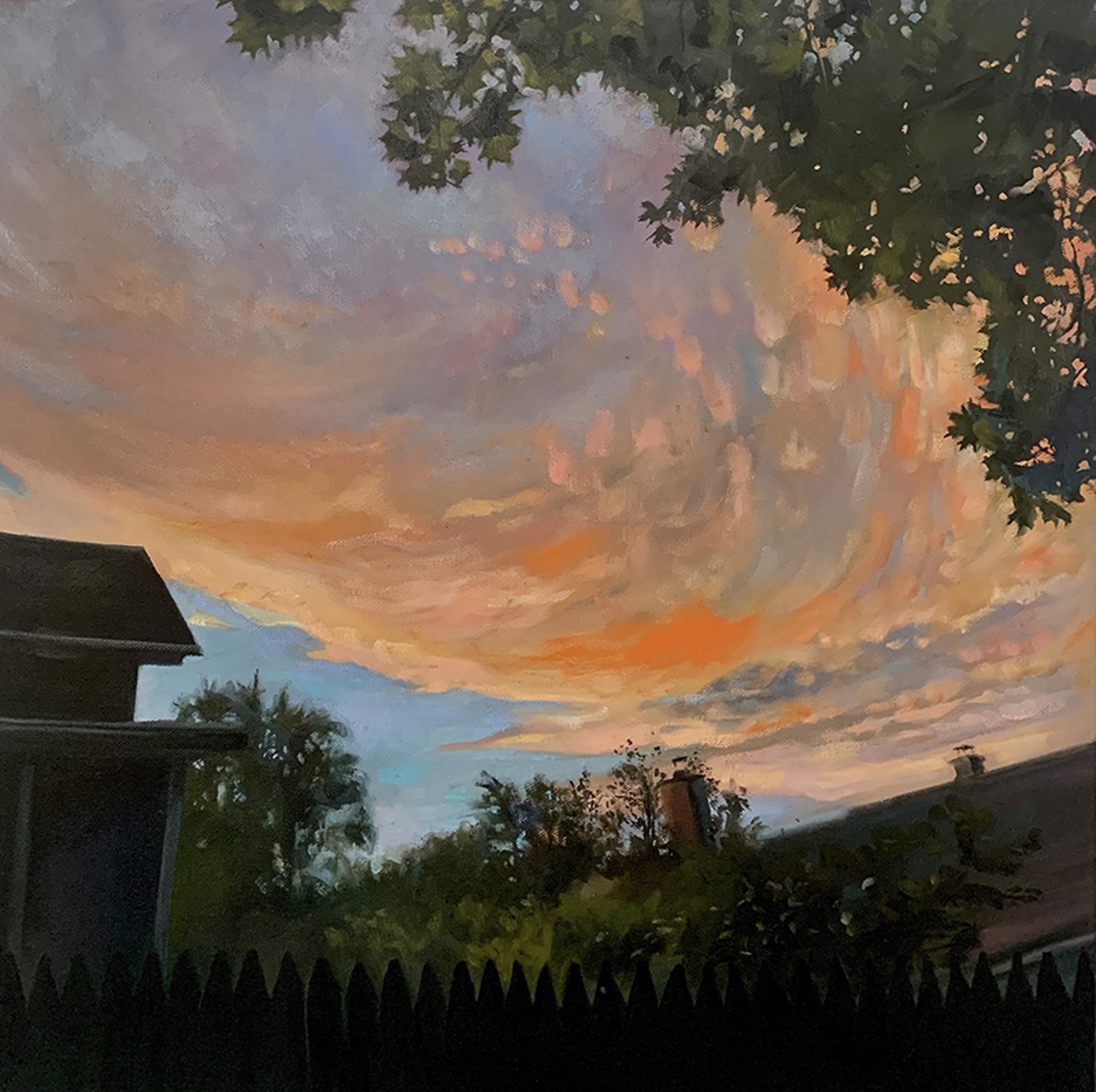 Backyard Sunset by Carl Grauer