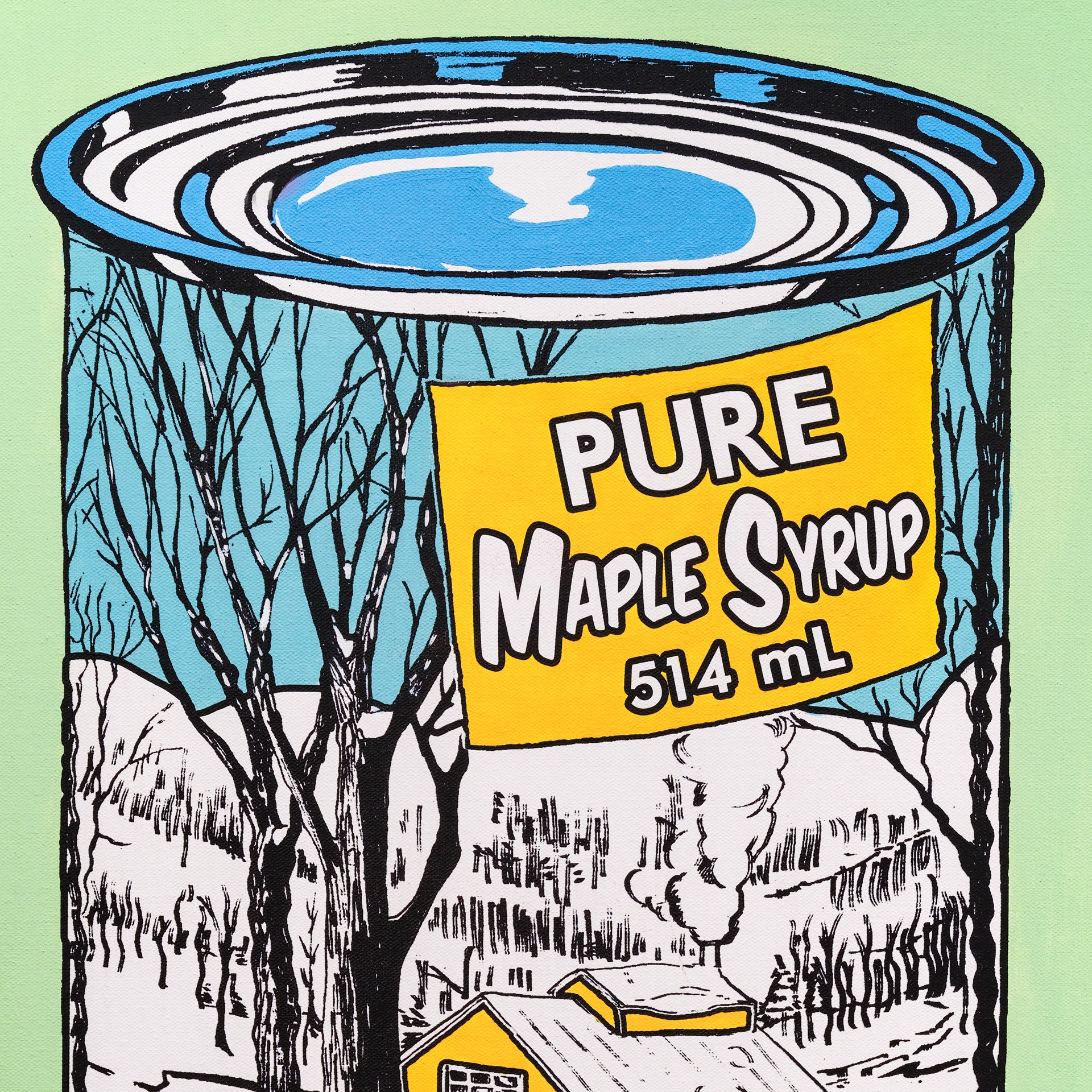 Maple Syrup Can - Green & Blue by Whatisadam
