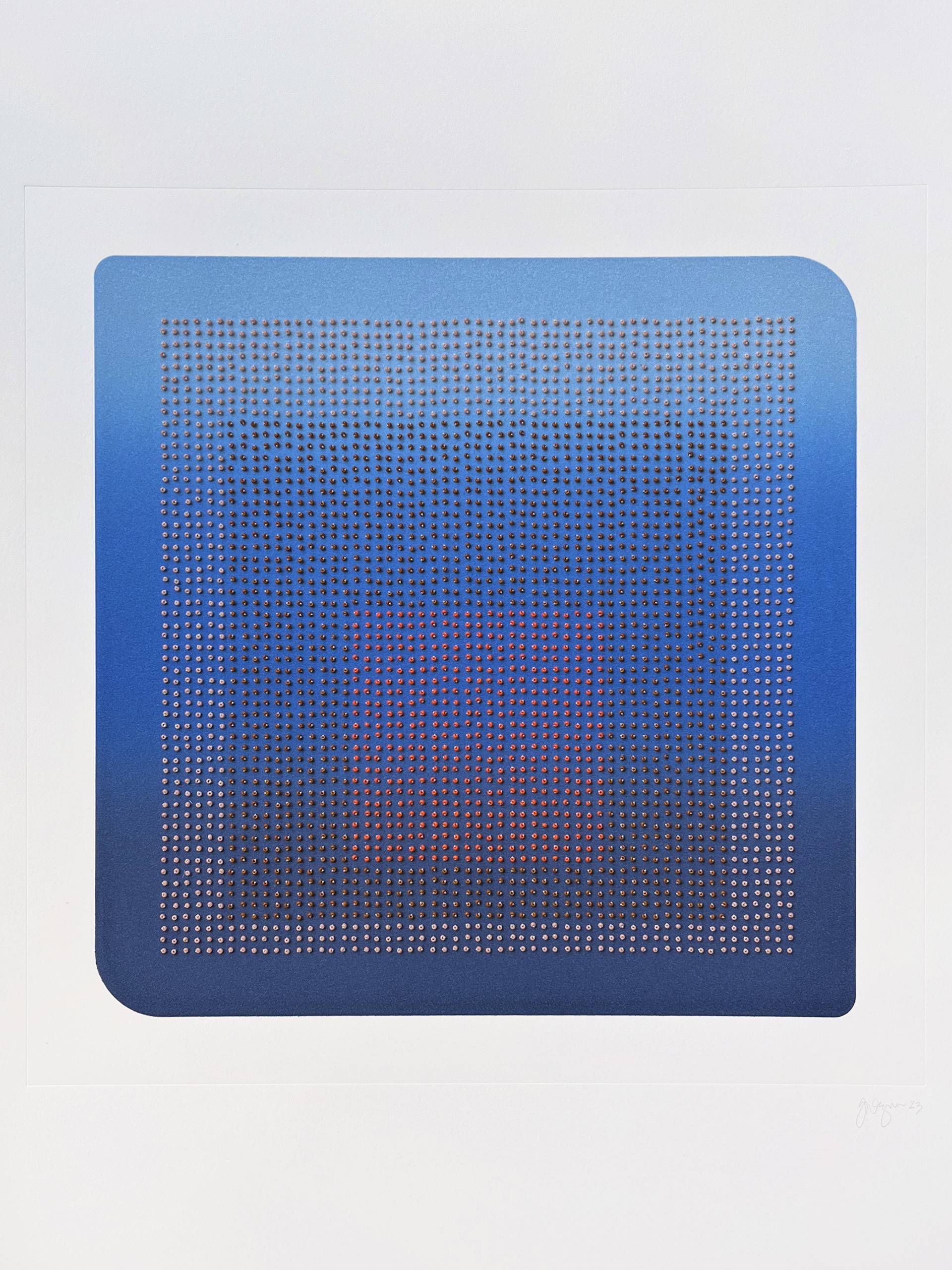 Homage to Albers (Blue) by Gretchen Wagner