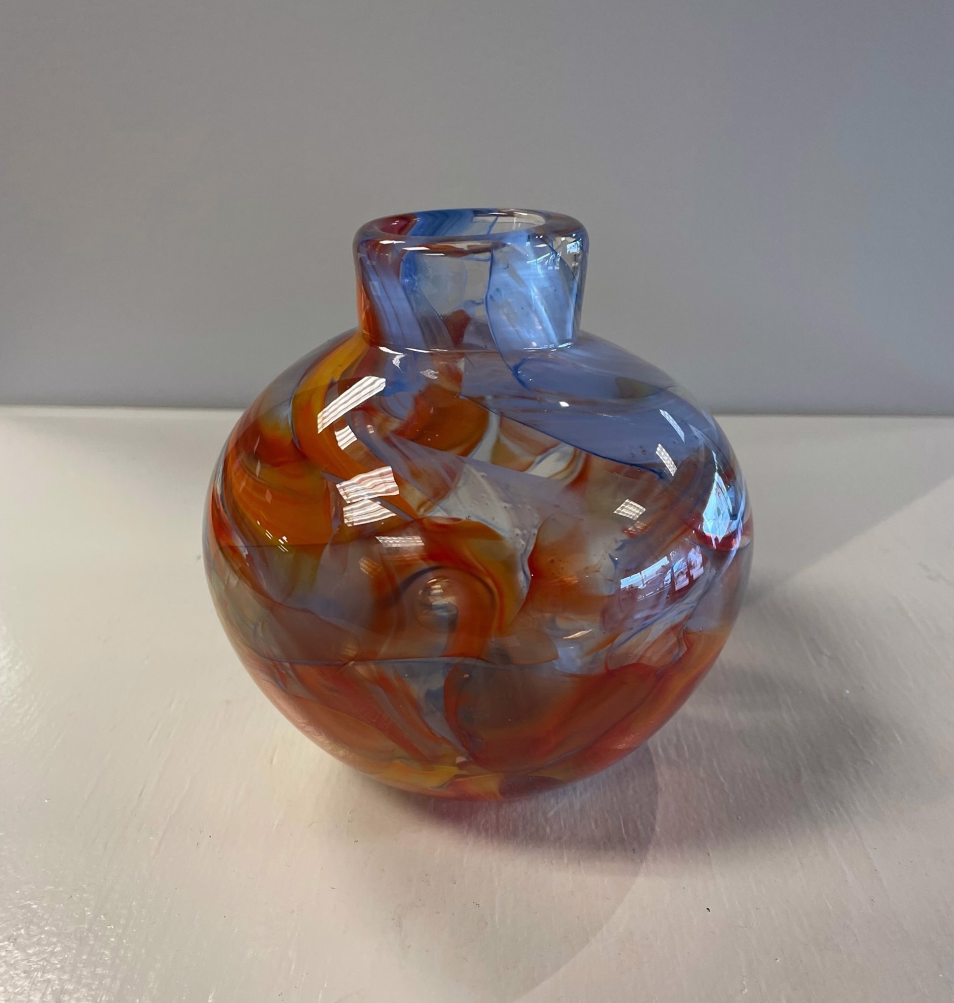 Chard Vase - Prairie Fire by AlBo Glass