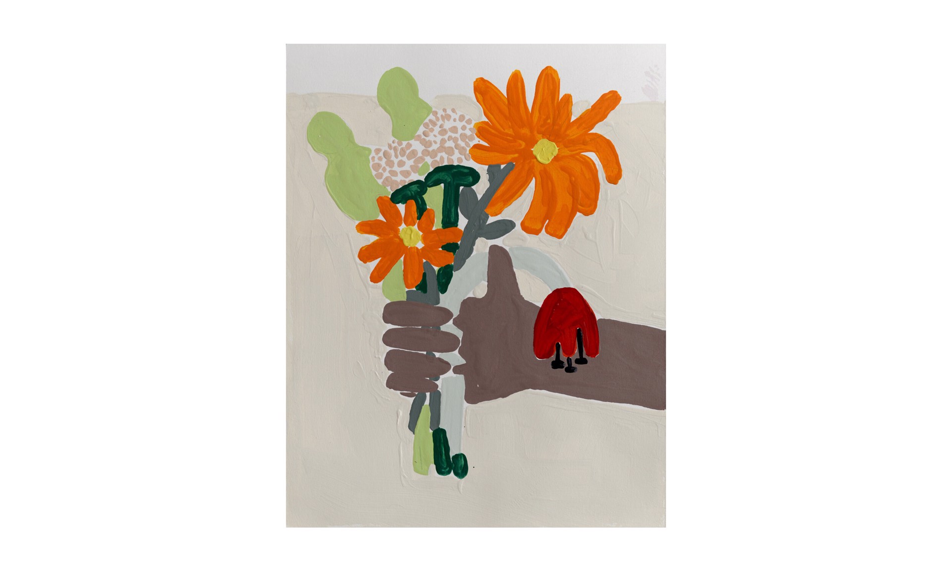Hand Holding Flowers by CARISSA POTTER