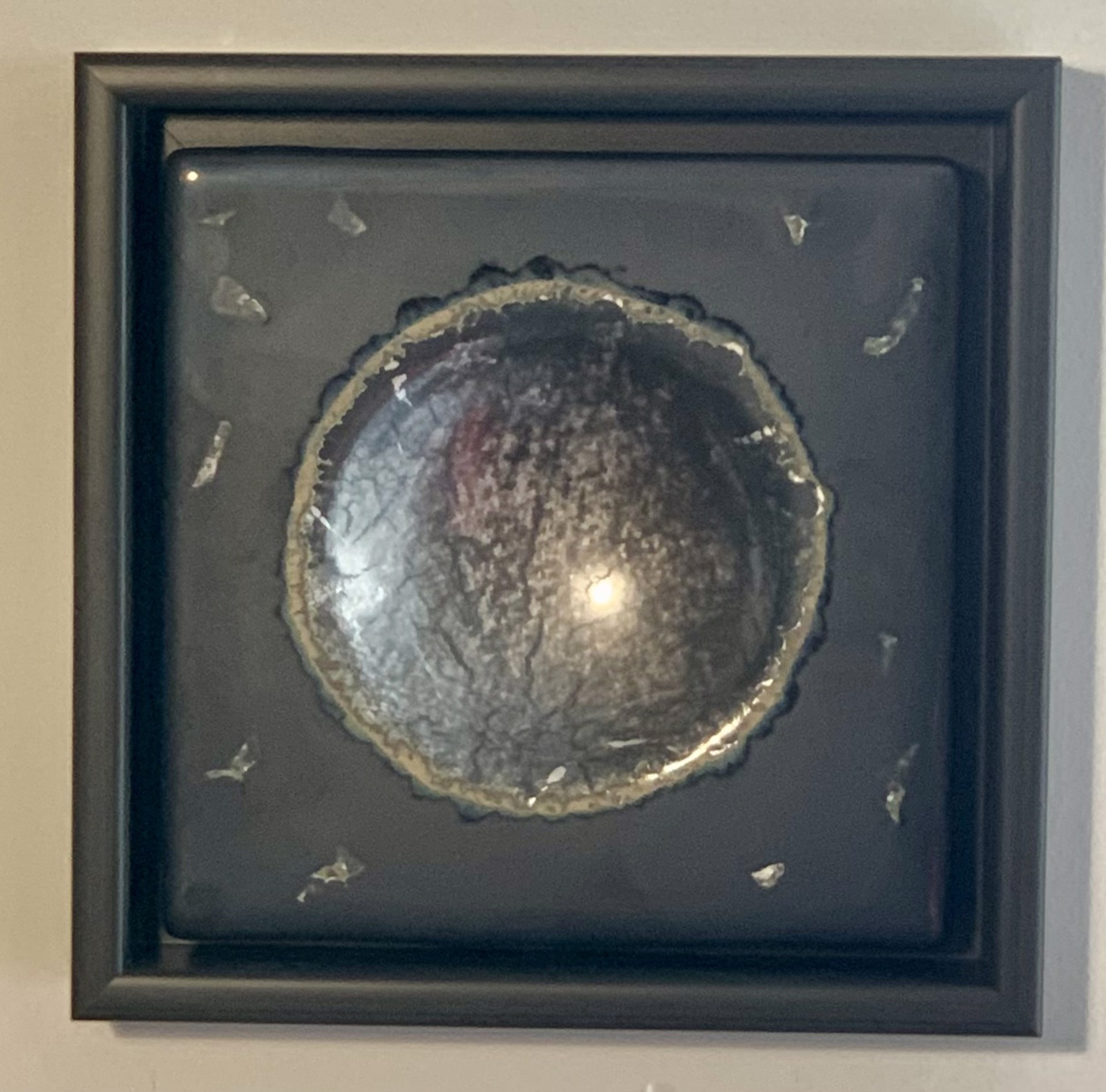 Celestial Series |  Crater 1001 | Fused Glass & Silver by Chris Cox